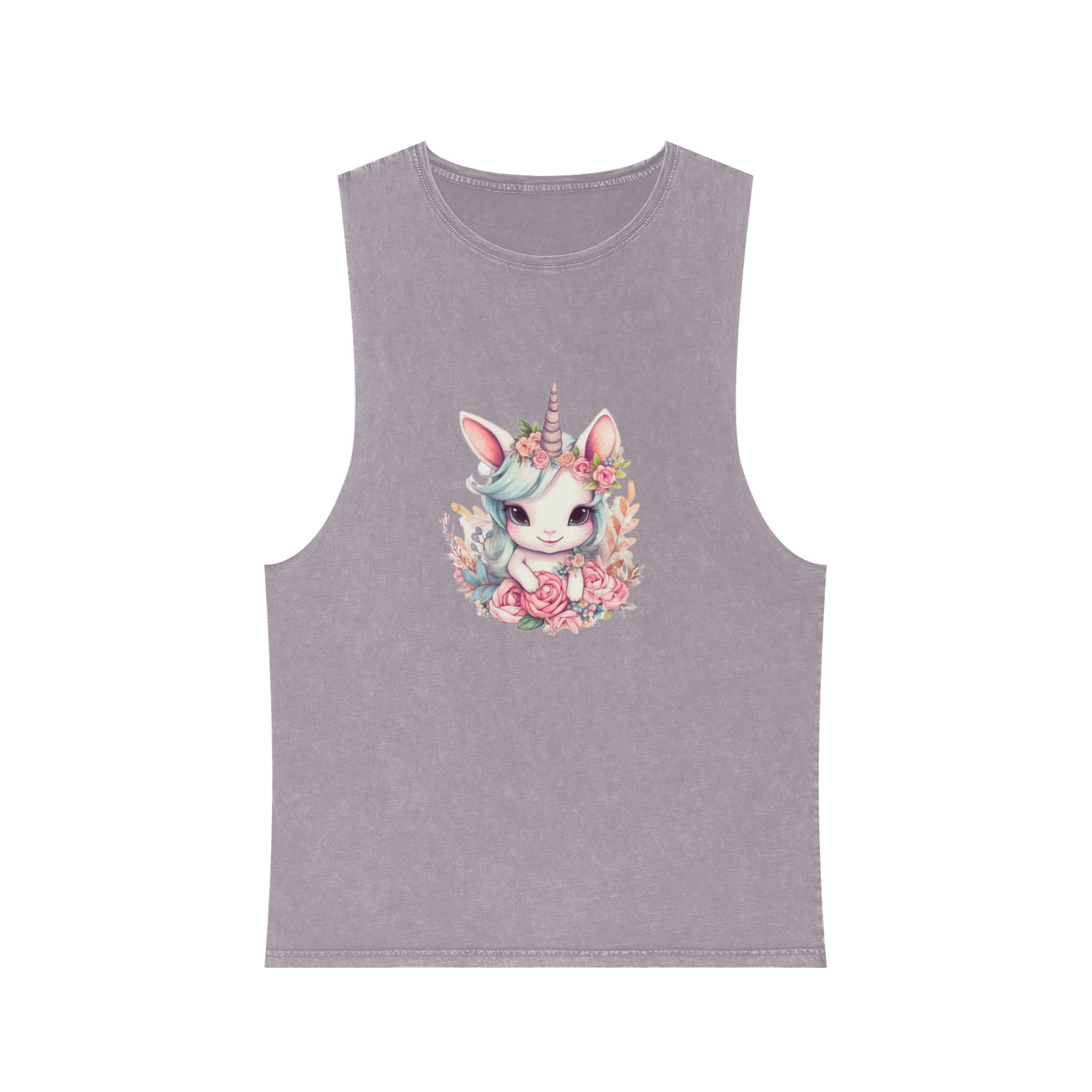 Cute Baby Unicorn Sublimation (1) Unisex Stonewash Tank Top - Image 17