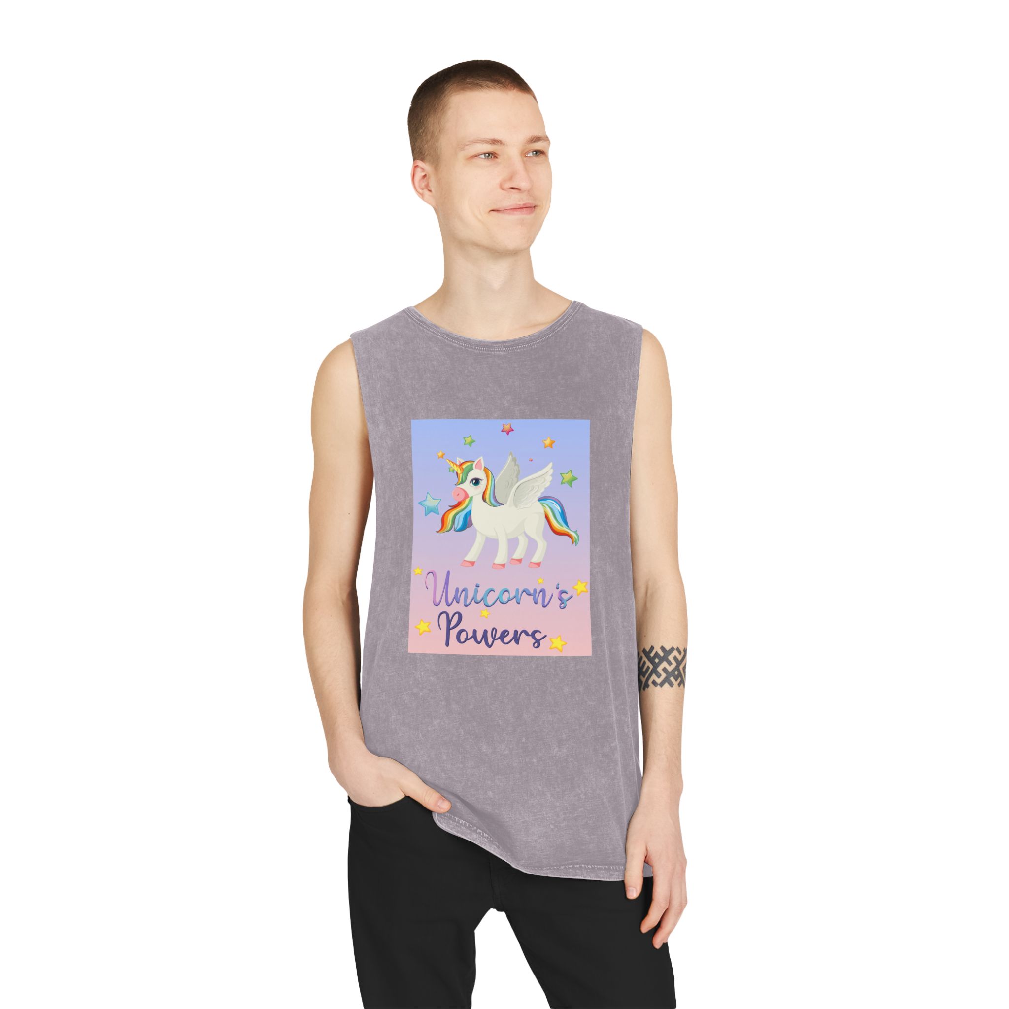 Unicorn V444 Unisex Stonewash Tank Top - Image 19