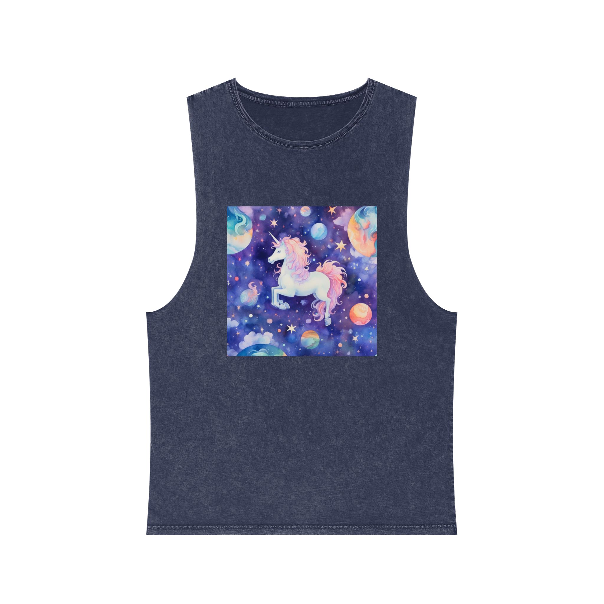 There Is Unicorn That Is Flying Through Sky Generative Ai Unisex Stonewash Tank Top - Image 13