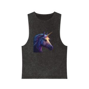 Adorable Colorful Unicorn (1) Copia Unisex Stonewash Tank Top