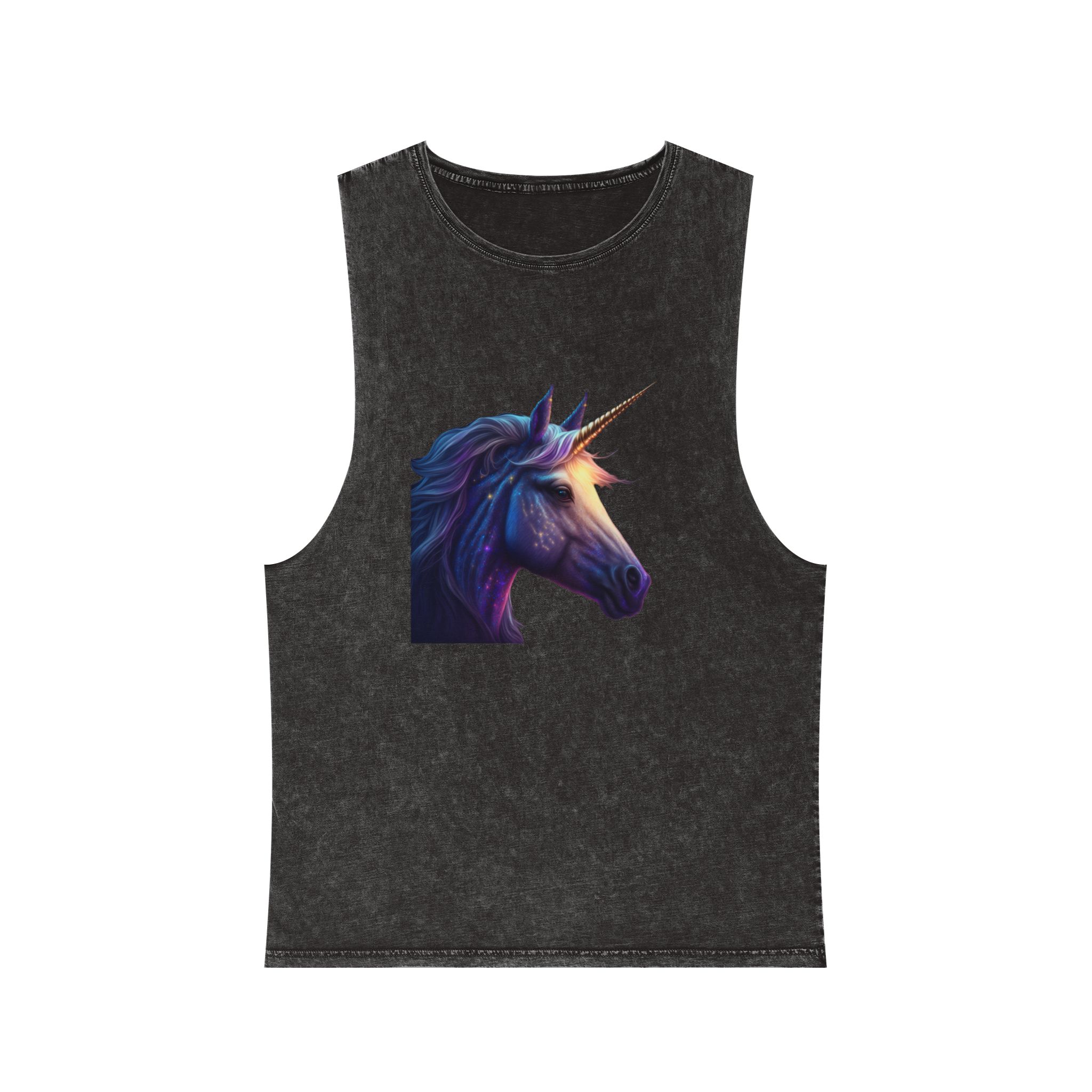 Adorable Colorful Unicorn (1) Copia Unisex Stonewash Tank Top
