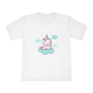 Cute Unicorn Vector Sit Cloud Unisex Classic Crewneck T Shirt