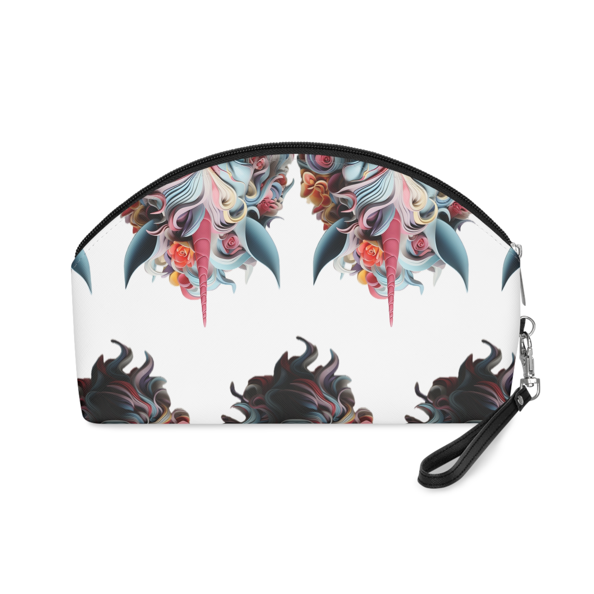 Colorful 3d Unicorn With Colorful Mane (2) Makeup Bag - Image 2