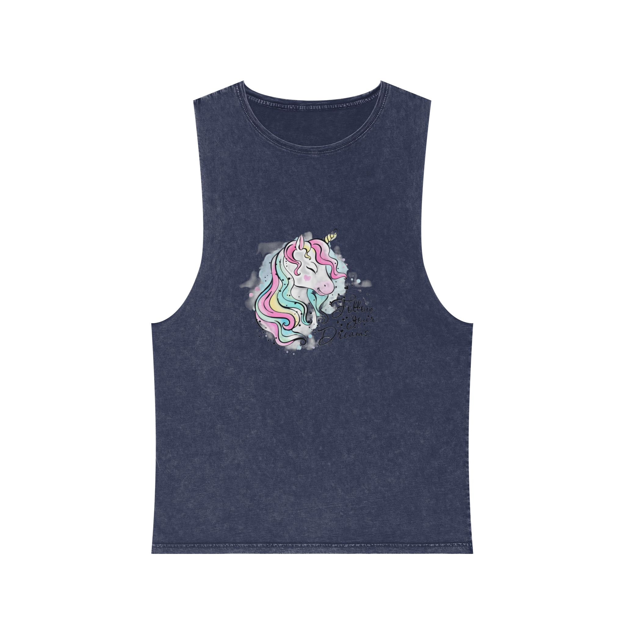 Follow Your Dream Unisex Stonewash Tank Top - Image 13