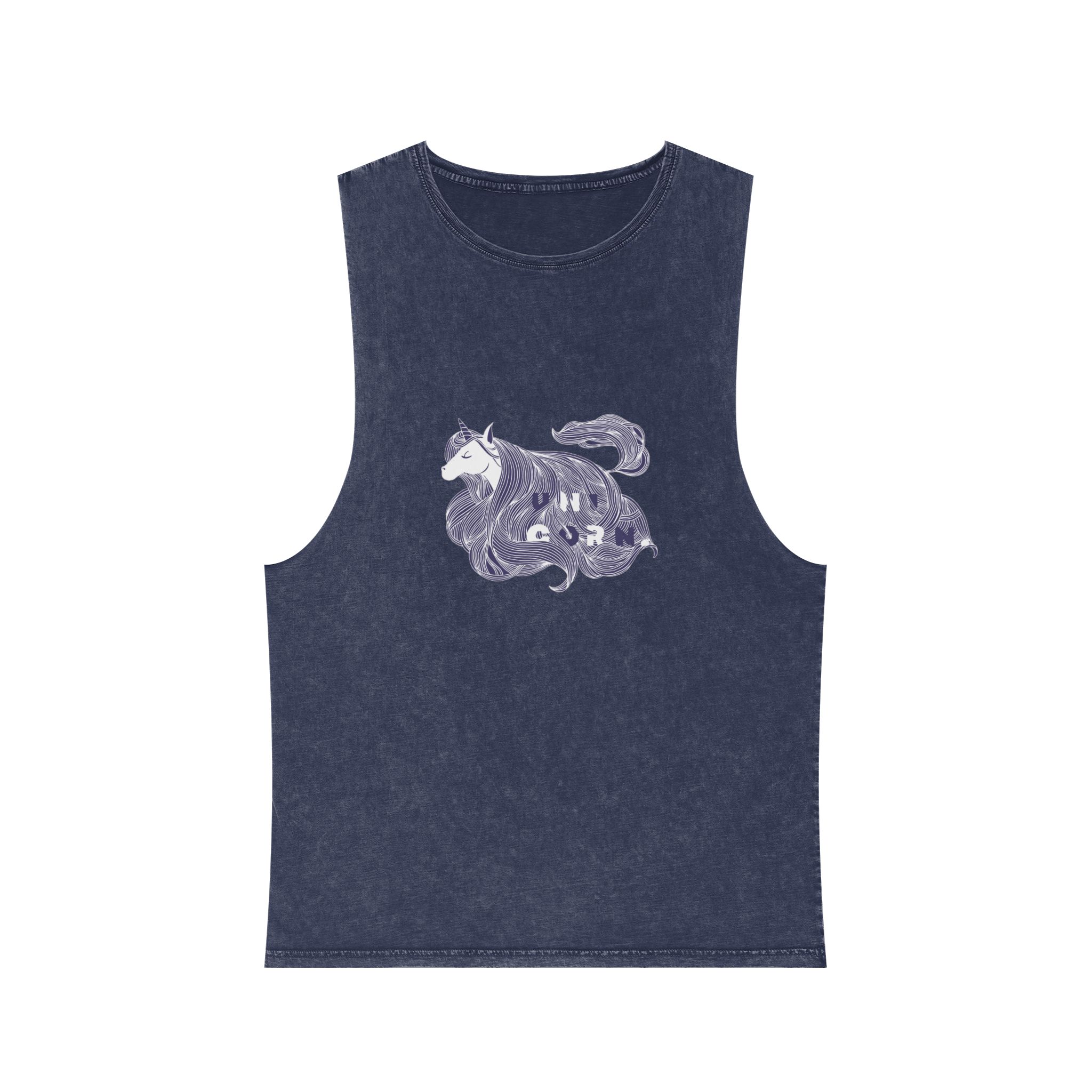 Unicorn V40 Unisex Stonewash Tank Top - Image 13