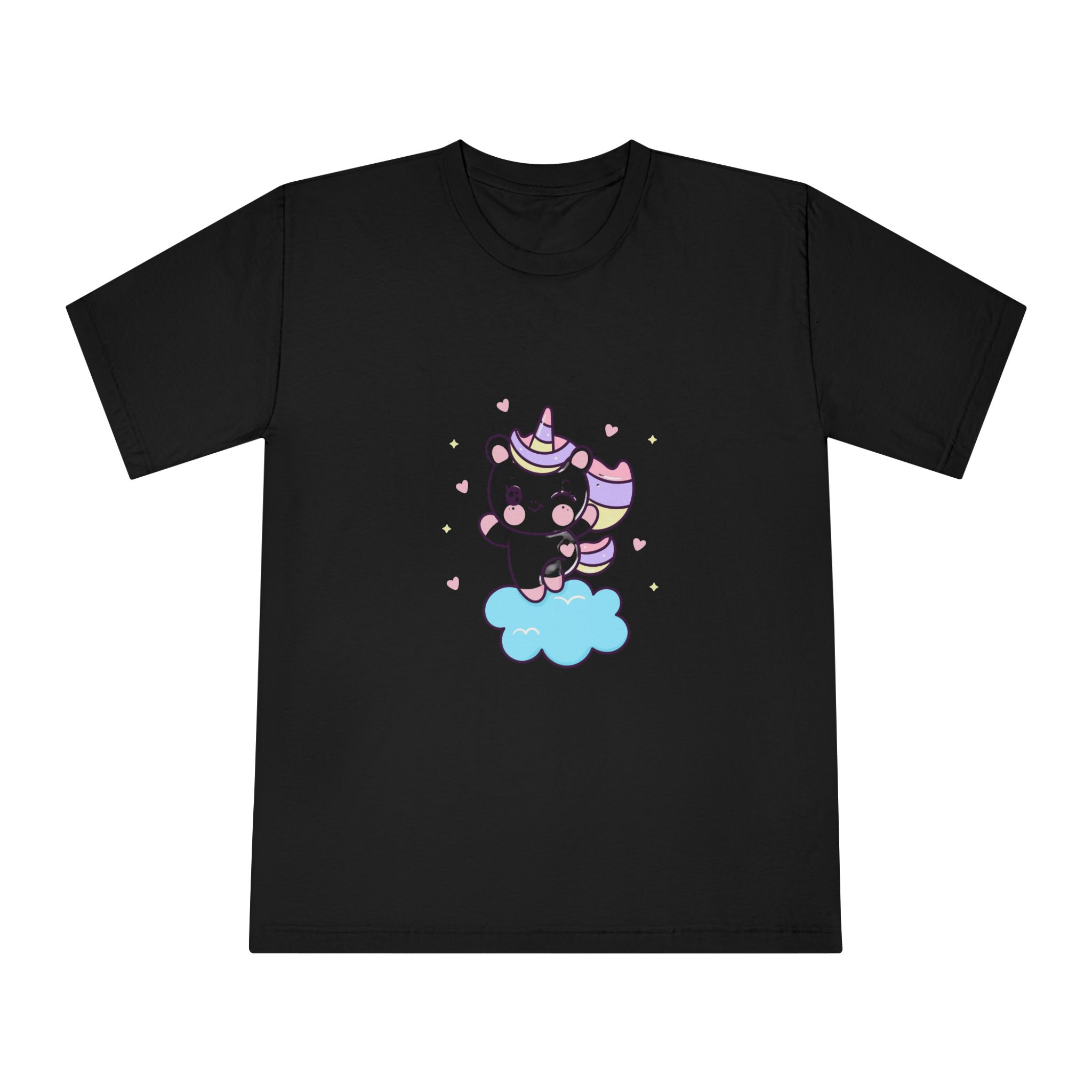 Unicorn Cloud Kawaii Animal Cartoon Fairytale Character Unisex Classic Crewneck T Shirt - Image 5