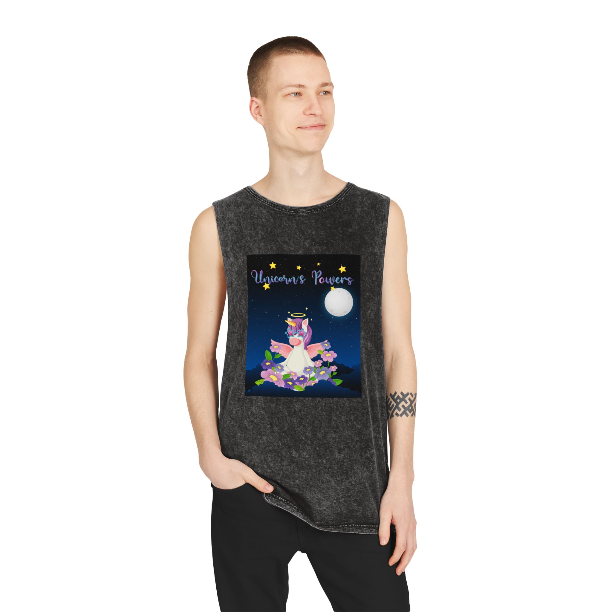 Unicorn V468 Unisex Stonewash Tank Top - Image 3