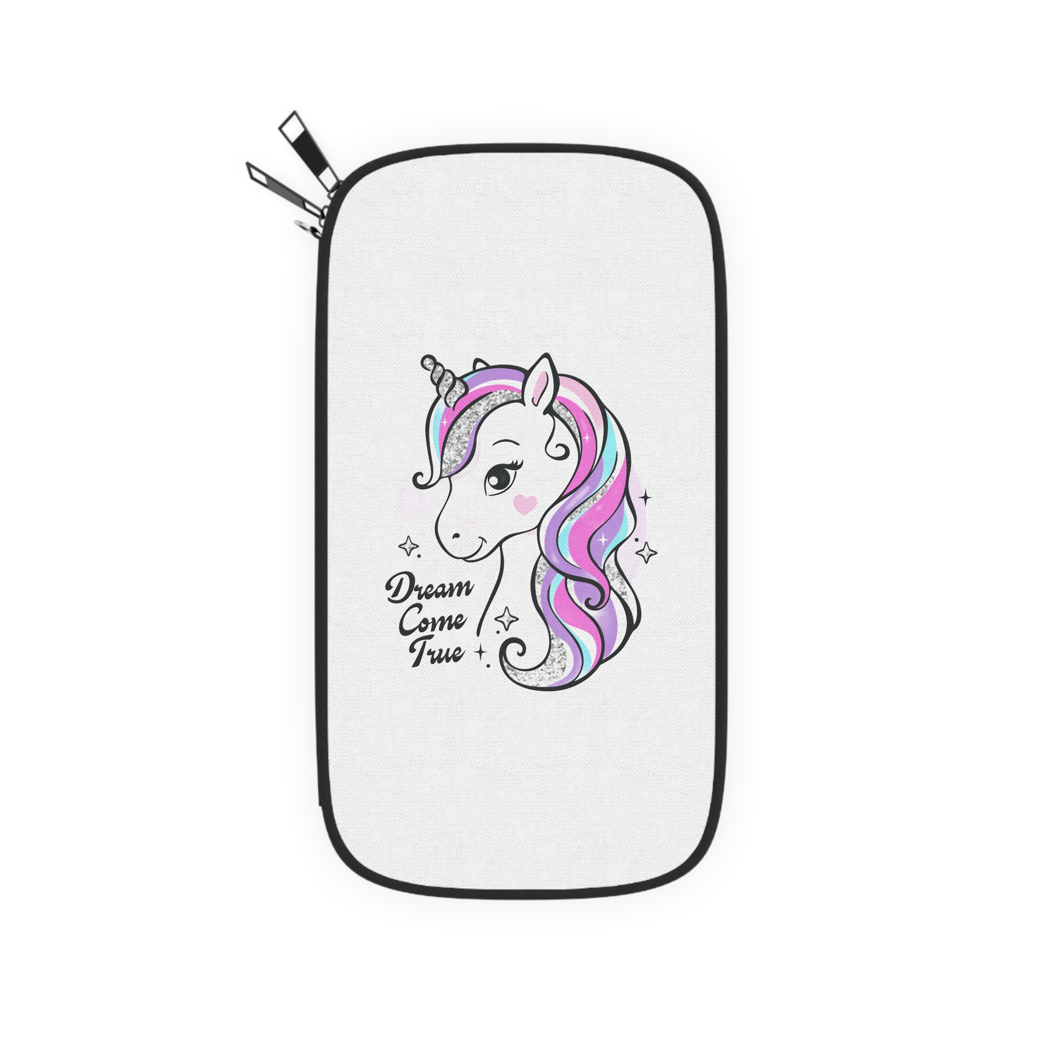 Art Beautiful Little Unicorn On A White Background Sequins Print For Clothes and T Shirts Vector Illustration Cartoon Passport Wallet - Image 2