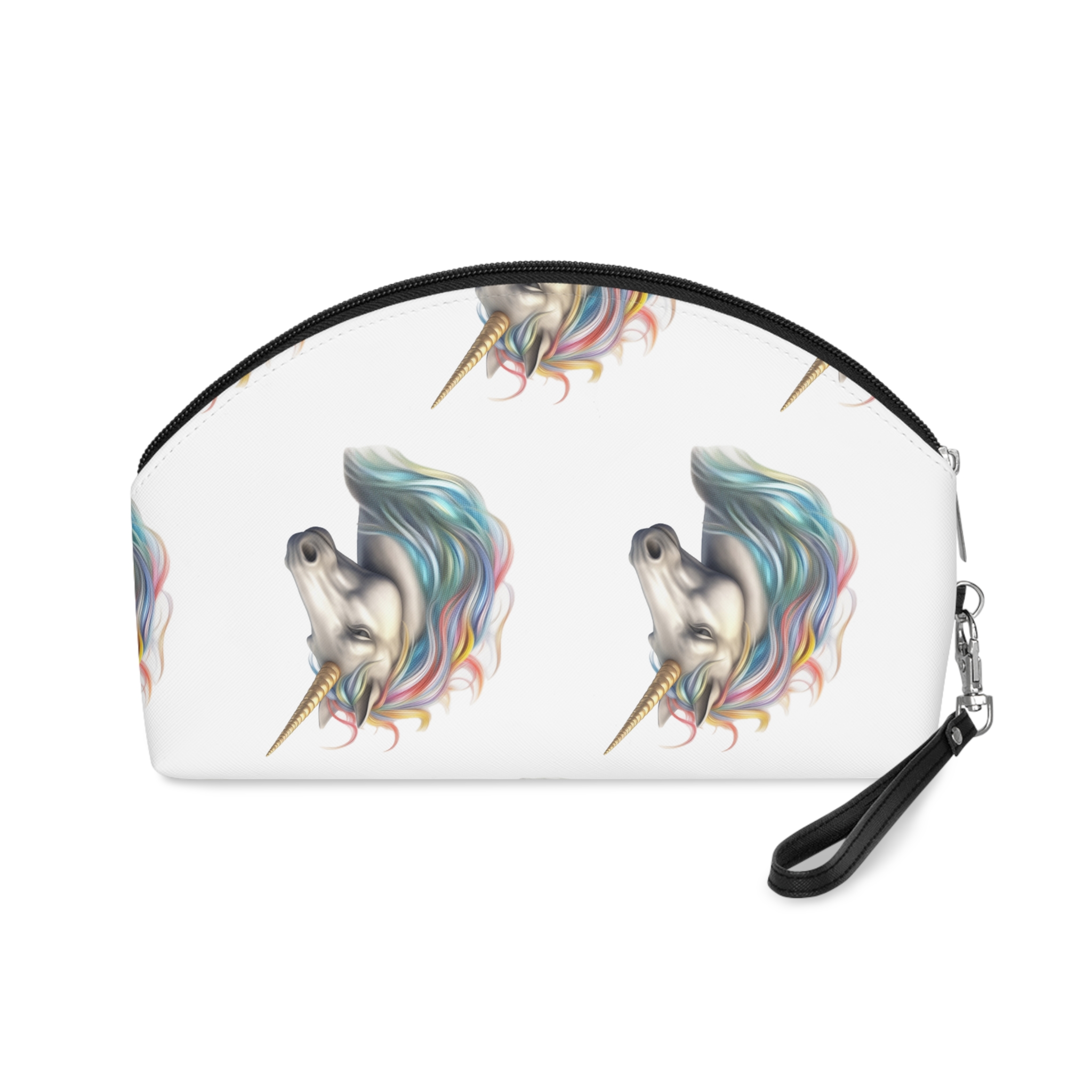 There Is Drawing Unicorn With Colorful Mane Generative Ai Makeup Bag - Image 2