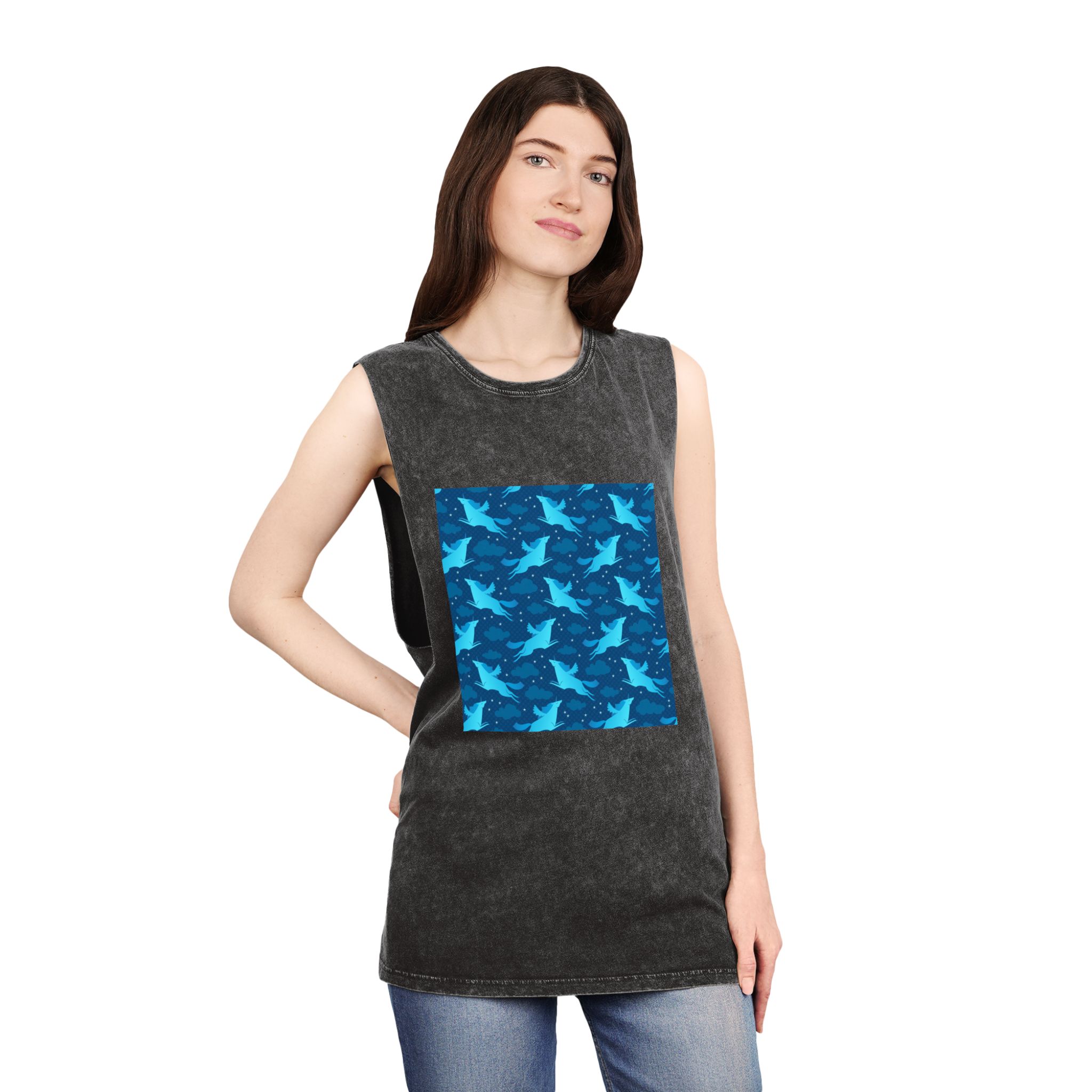Unicorn V510 Unisex Stonewash Tank Top - Image 4