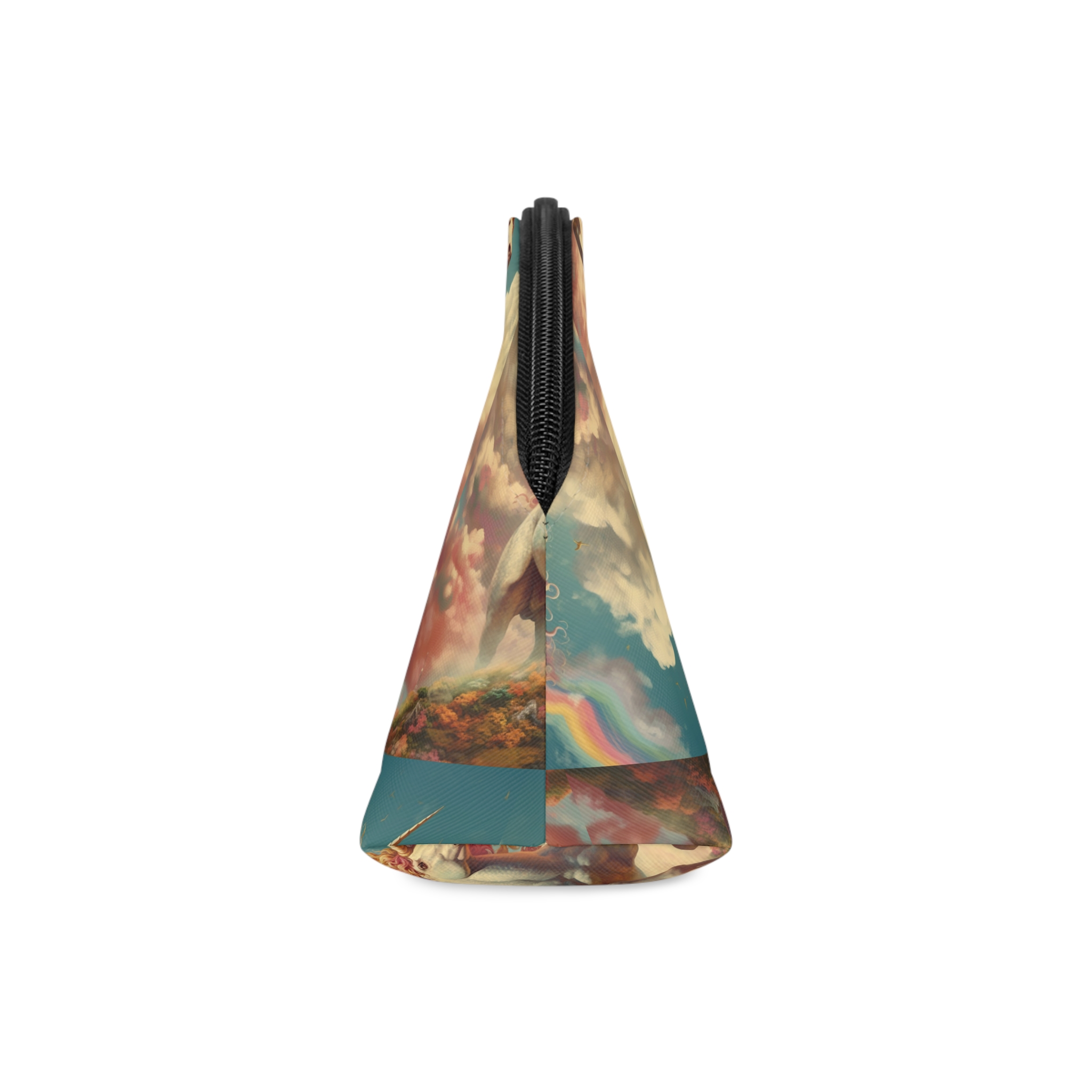 Painting Unicorn With Rainbow Sky Generative Ai Makeup Bag - Image 4
