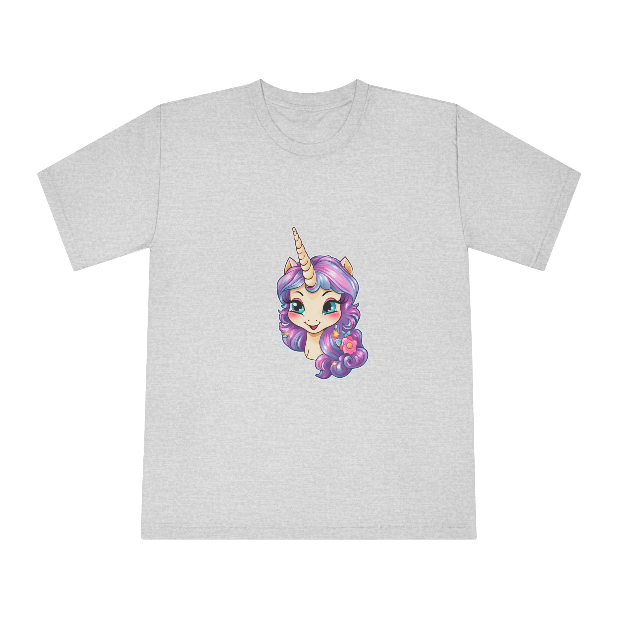 Cute Little Baby Unicorn With Rainbow Flowers Vector Illustration Set Generative Ai Unisex Classic Crewneck T Shirt - Image 13
