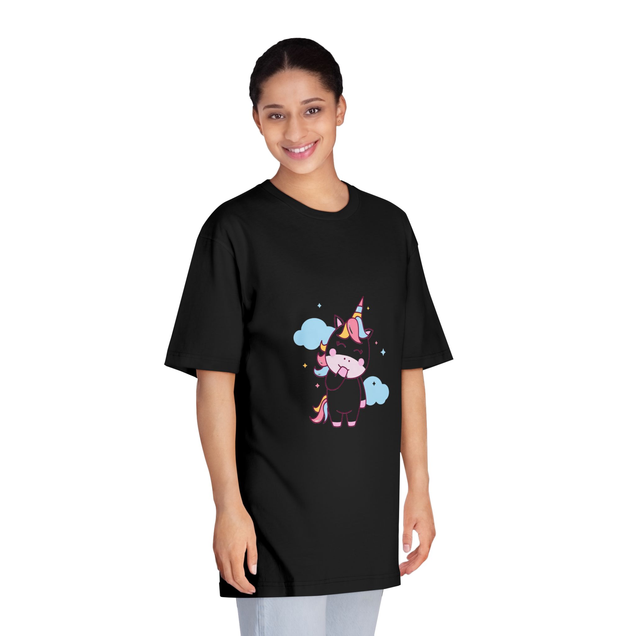 Cute Unicorn Illustration Unisex Classic Crewneck T Shirt - Image 7