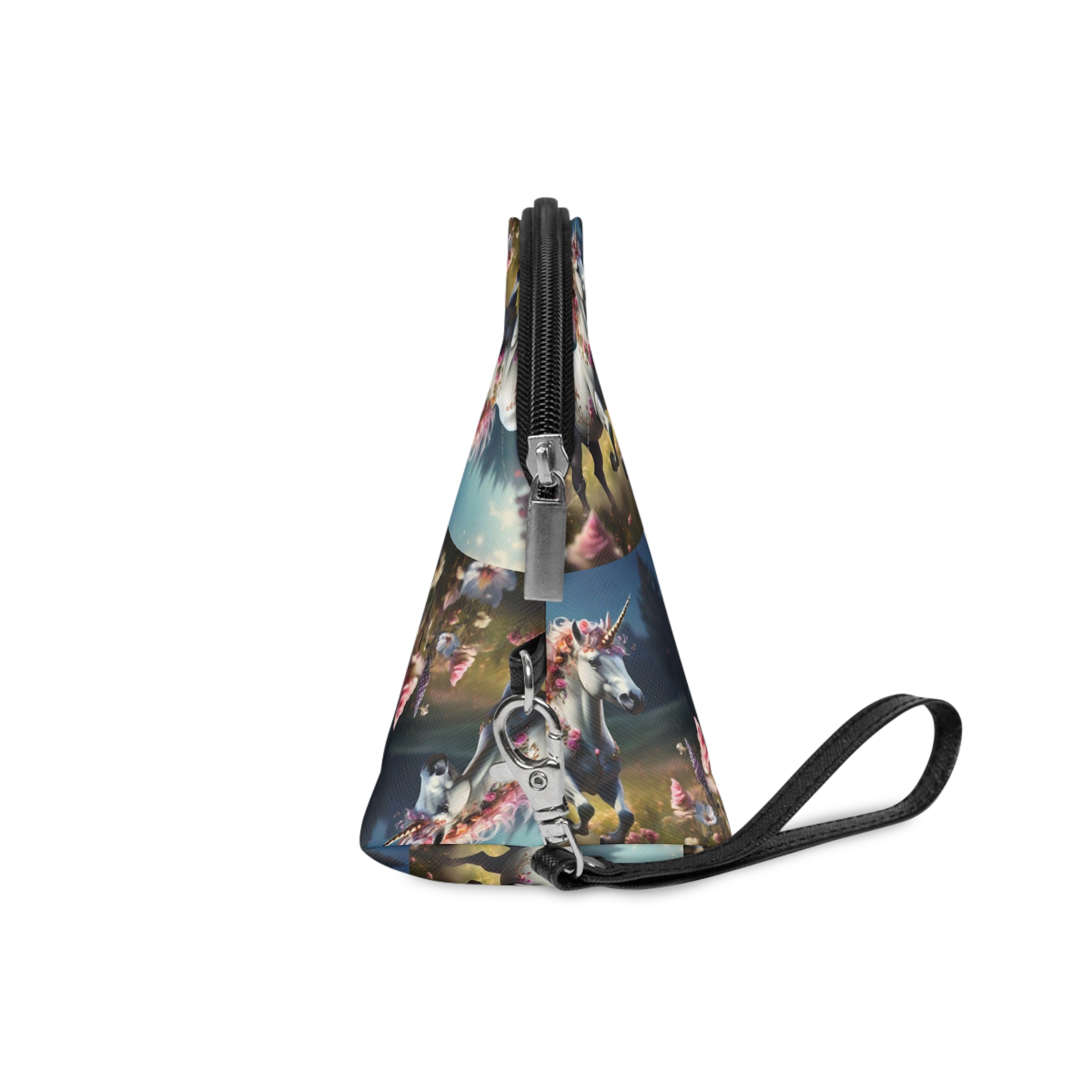 Beautiful Unicorn Running Magical Meadow Unicorn Background Images Whimsical Unicorn (38) Makeup Bag - Image 3