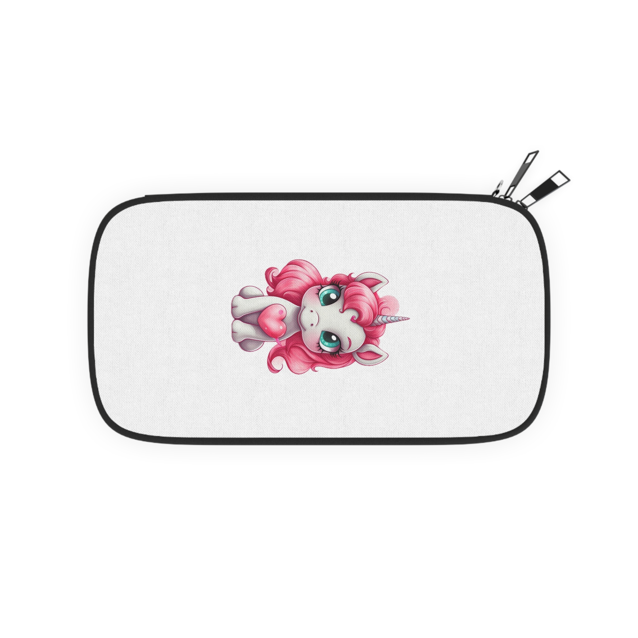 Cartoon Unicorn With Pink Hair Heart Shaped Tail Generative Ai Passport Wallet