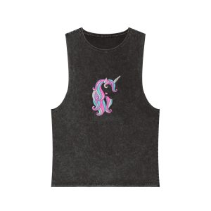 I Belive In Unicorns Copia Unisex Stonewash Tank Top