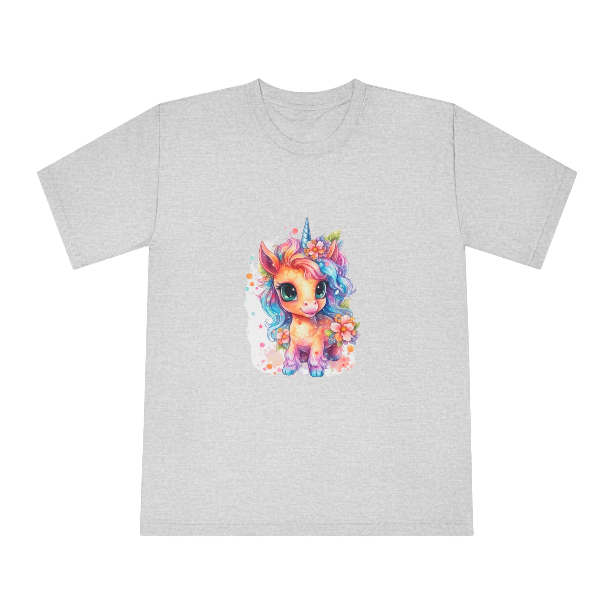 Cute Colorful Magic Unicorn With Flowers Watercolor Style (1) Fotor Bg Remover 2023110475940 Unisex Classic Crewneck T Shirt - Image 13