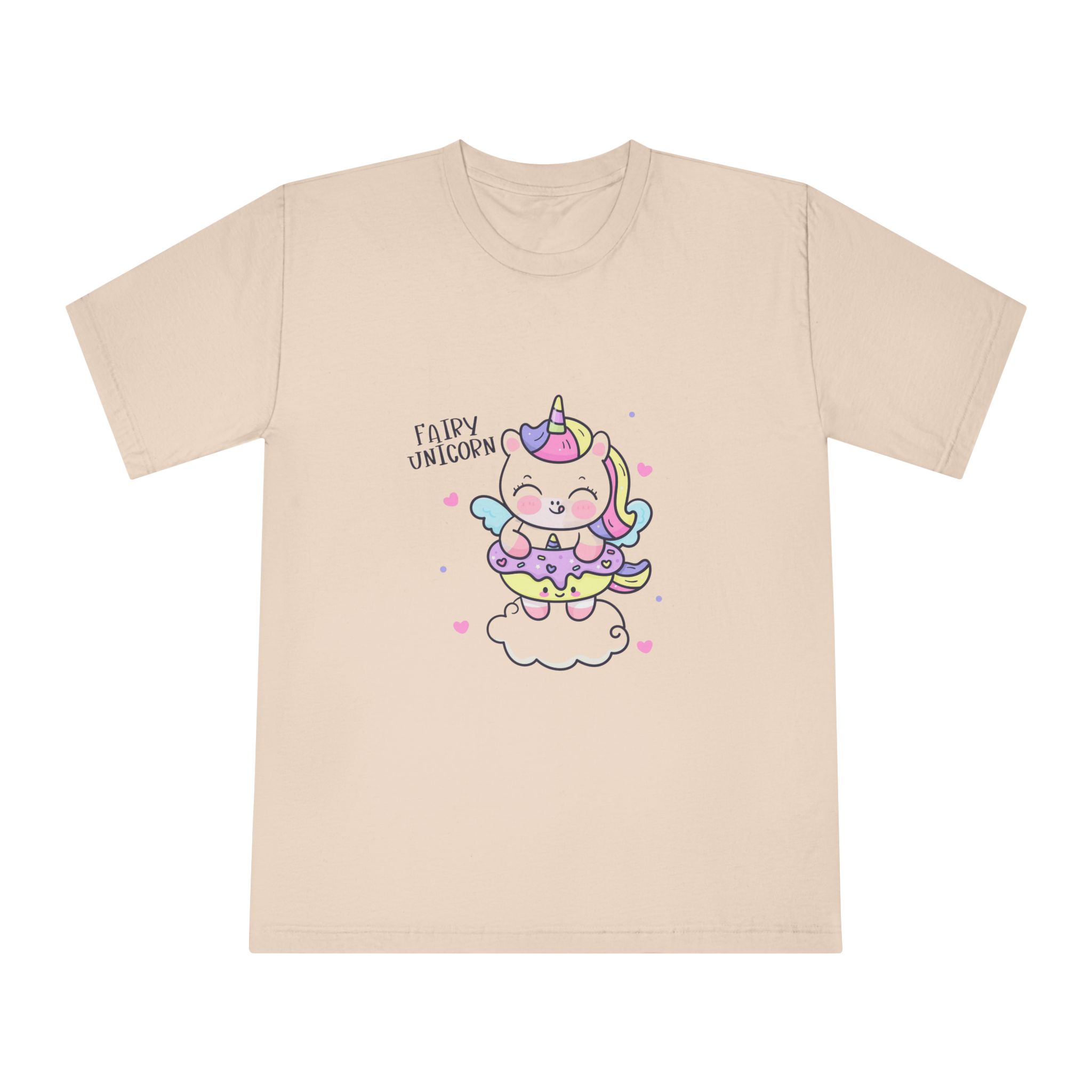 Cute Unicorn Cartoon Donut Cloud Kawaii Animal Unisex Classic Crewneck T Shirt - Image 9