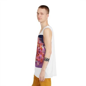 Unicorn With Flowers Its Mane Star Background Generative Ai Mens Tank Aop