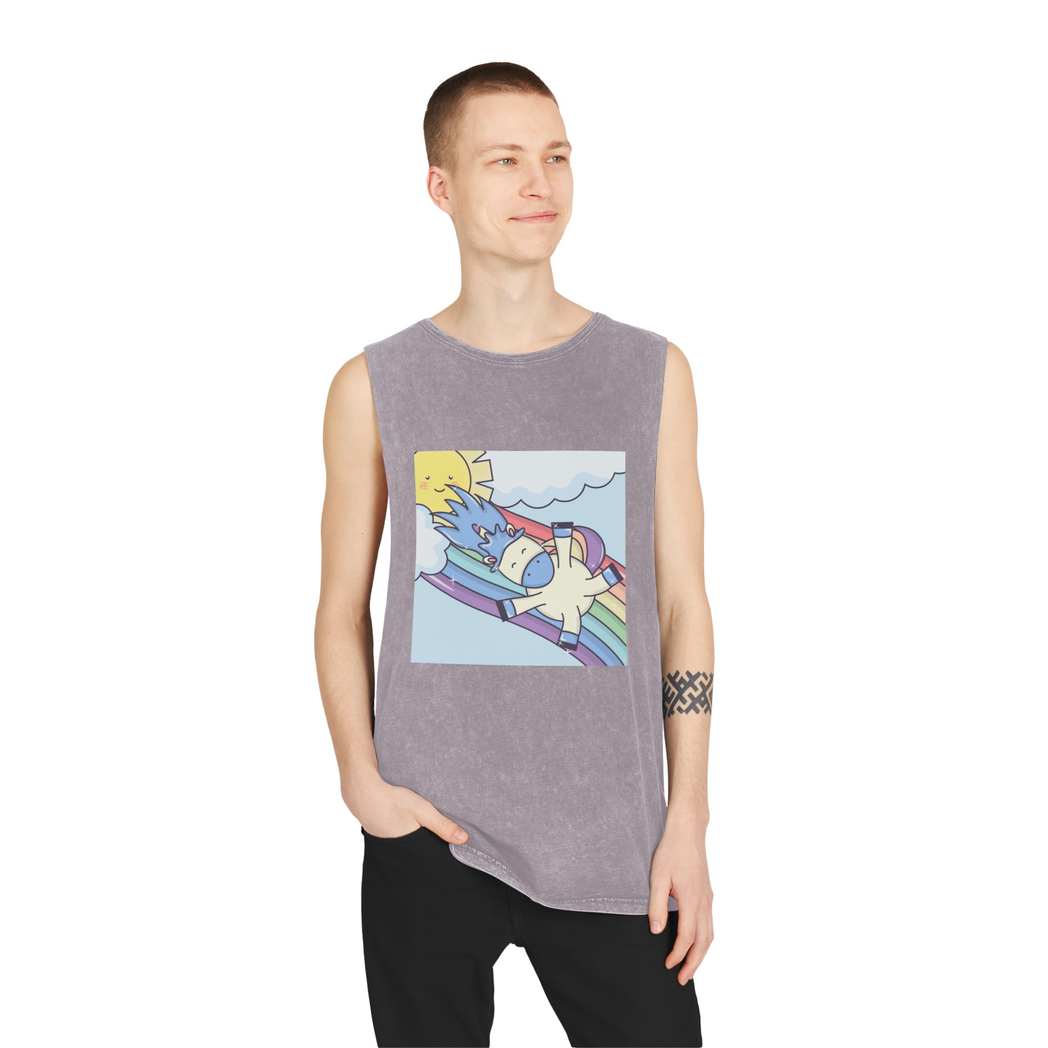 Unicorn V349 Unisex Stonewash Tank Top - Image 19