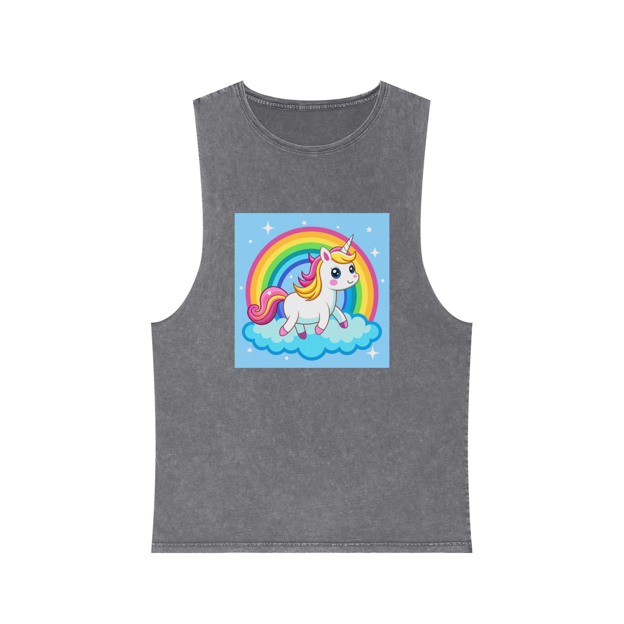 Unicorn Copia 3 Unisex Stonewash Tank Top - Image 9