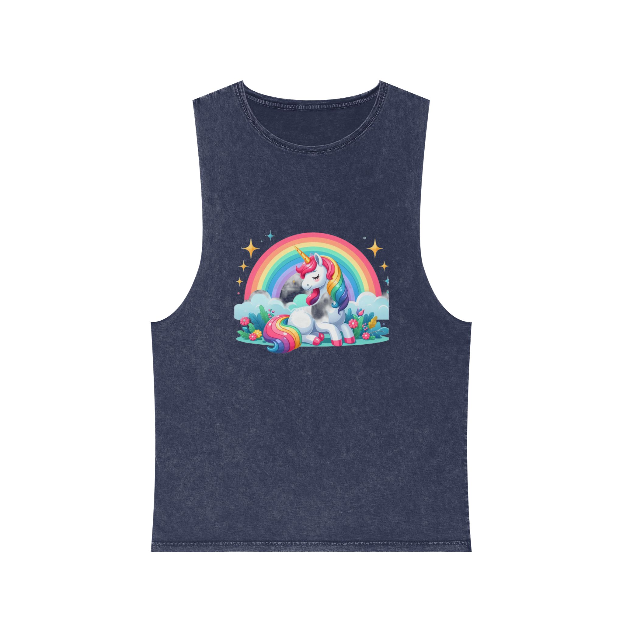 Unicorn Copia 2 Unisex Stonewash Tank Top - Image 13