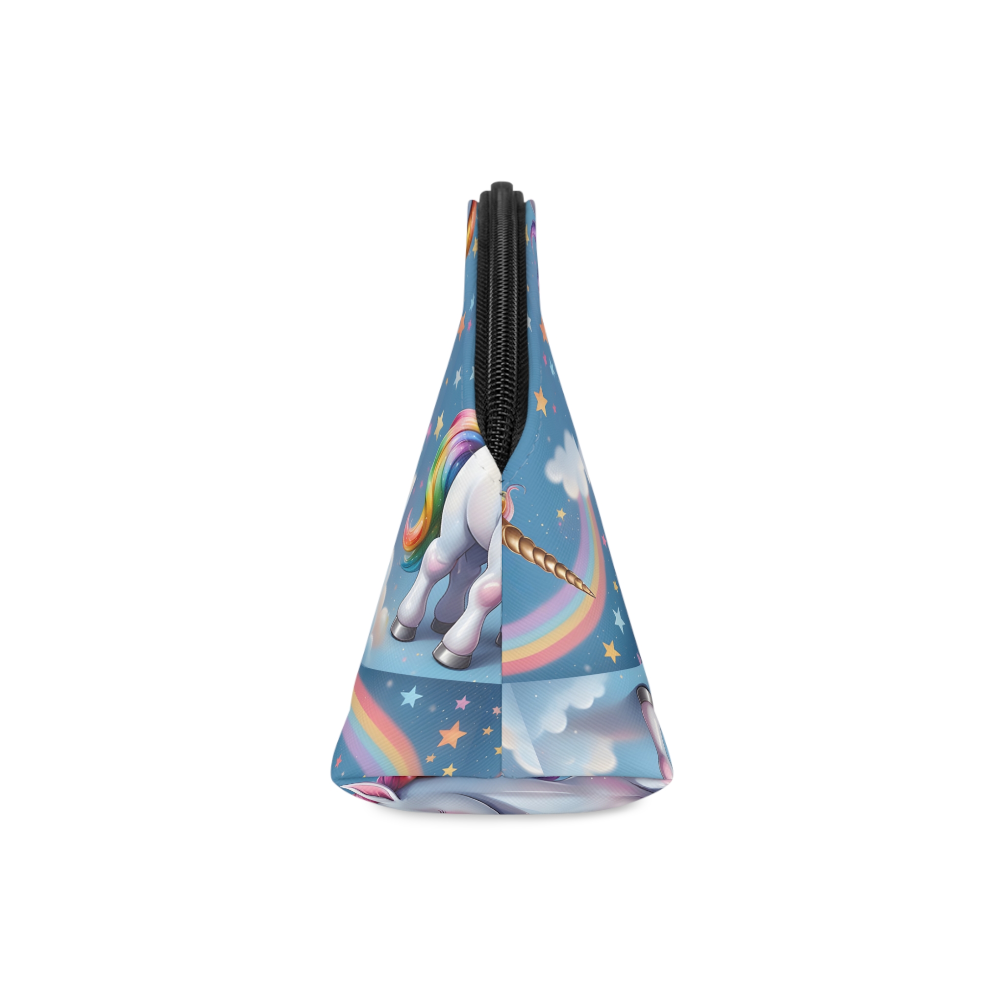 Happy Unicorn Background Sky Rainbow Copy Makeup Bag - Image 4