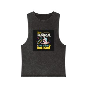 Unicorn Design 8 Unisex Stonewash Tank Top