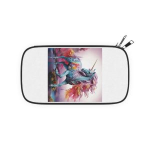 Multicolored Unicorn Galloping Dreem Unicorn Illustration Passport Wallet