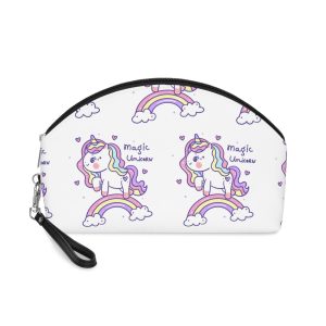 Cute Unicorn Doodle Rainbow Makeup Bag