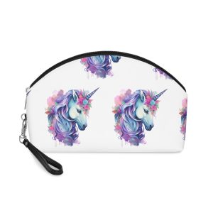 Watercolor Fantasy Unicorn Clip Art Makeup Bag