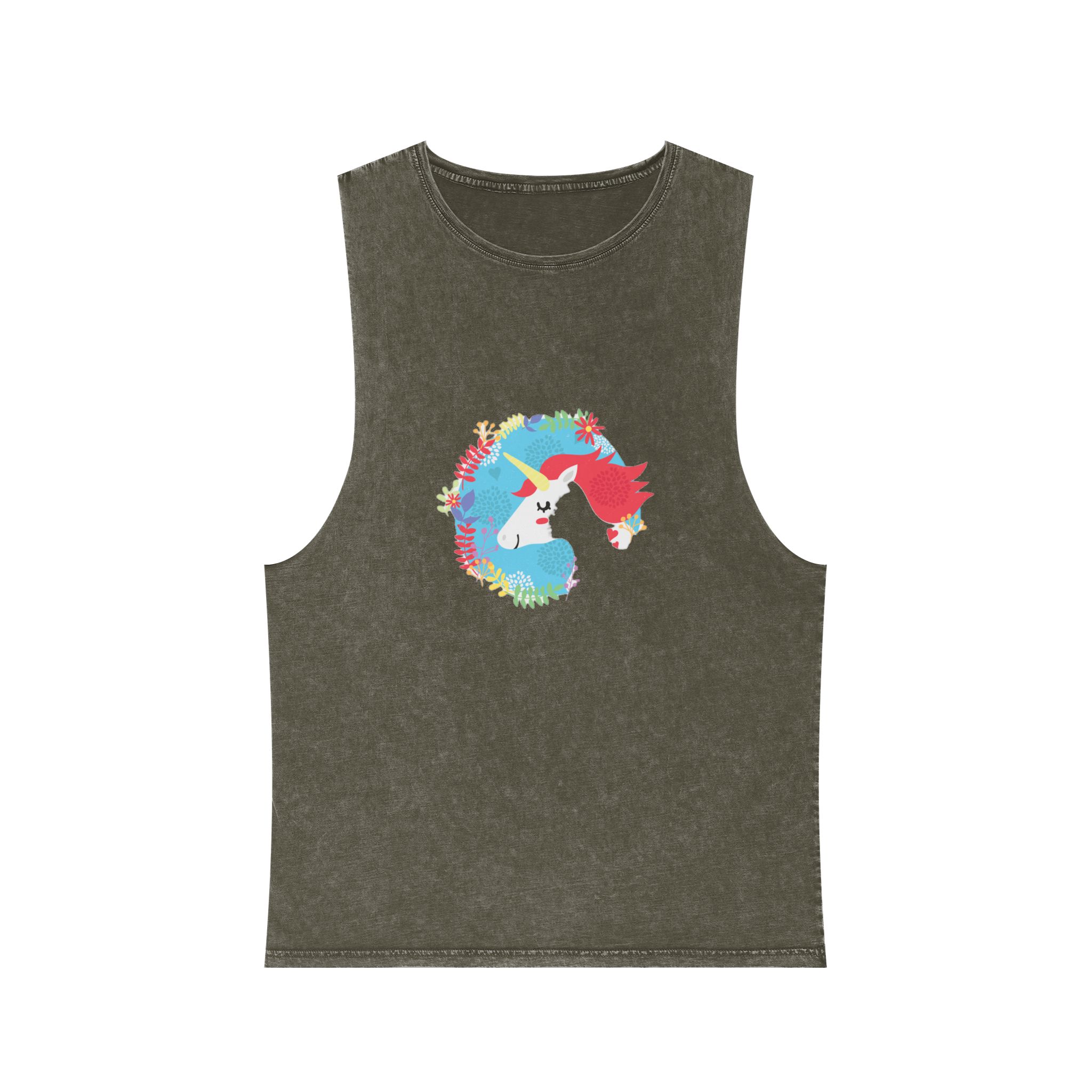 Unicorn V62 Unisex Stonewash Tank Top - Image 5