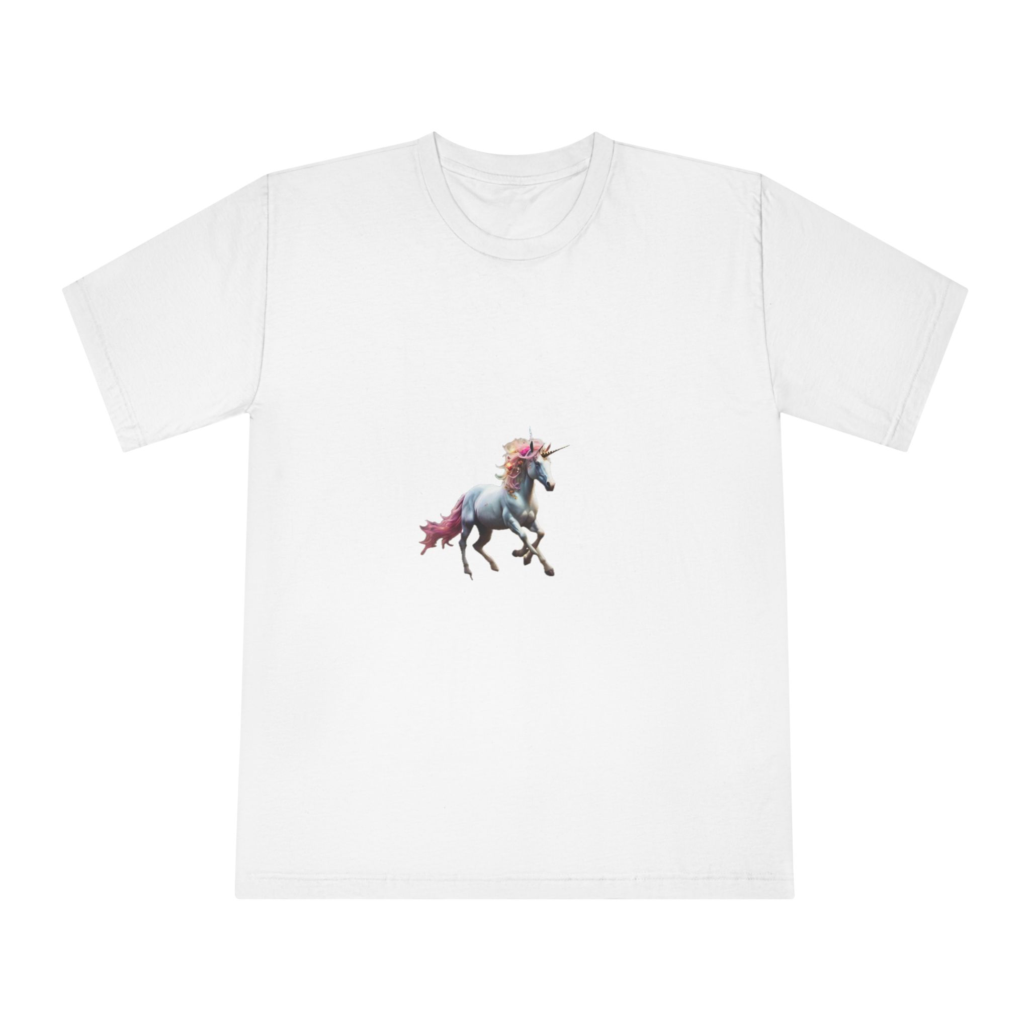 Beautiful Unicorn Running Magical Meadow Unicorn Background Images Whimsical Unicorn (5) Unisex Classic Crewneck T Shirt