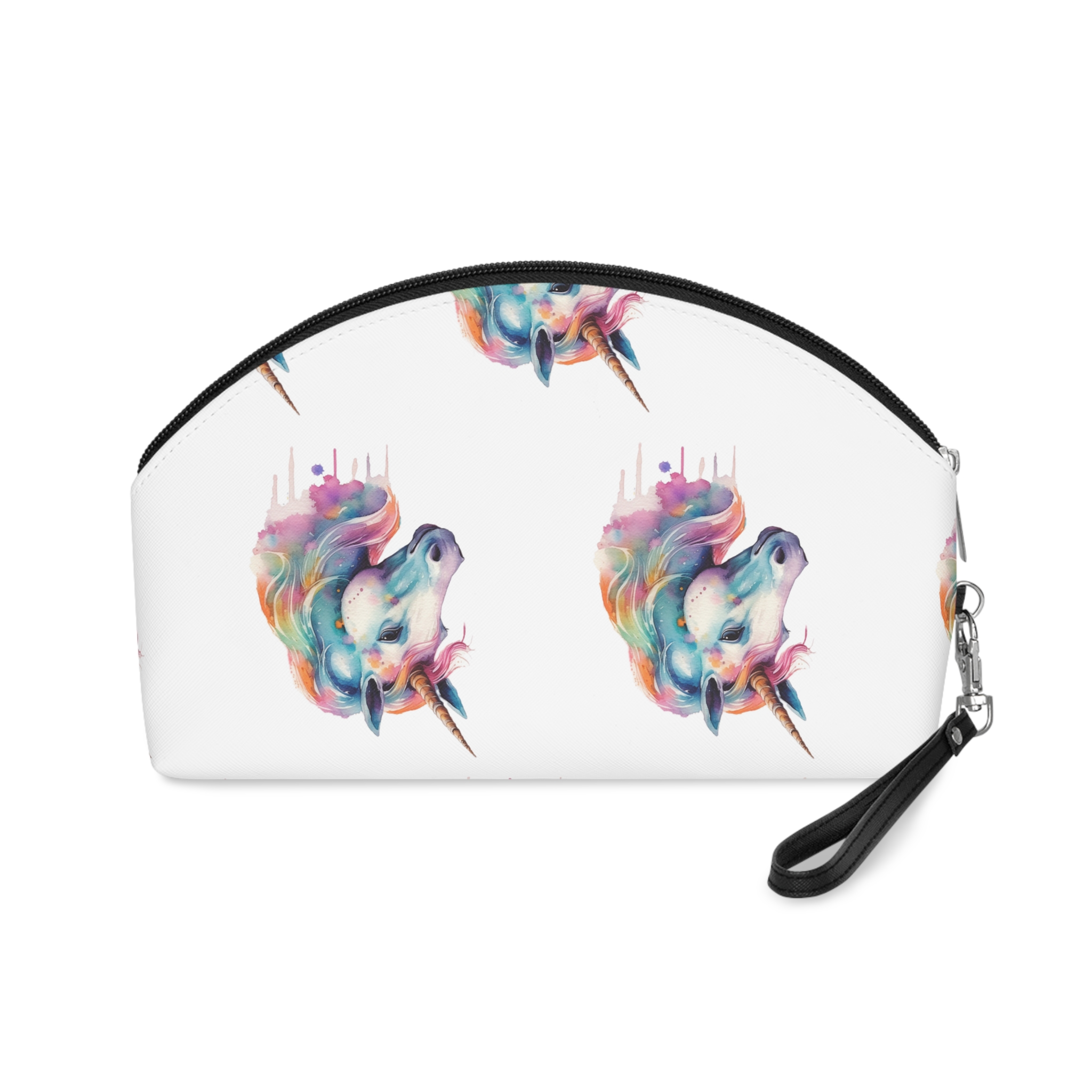 Close Up Unicorns Head With Colorful Mane Generative Ai Makeup Bag - Image 2