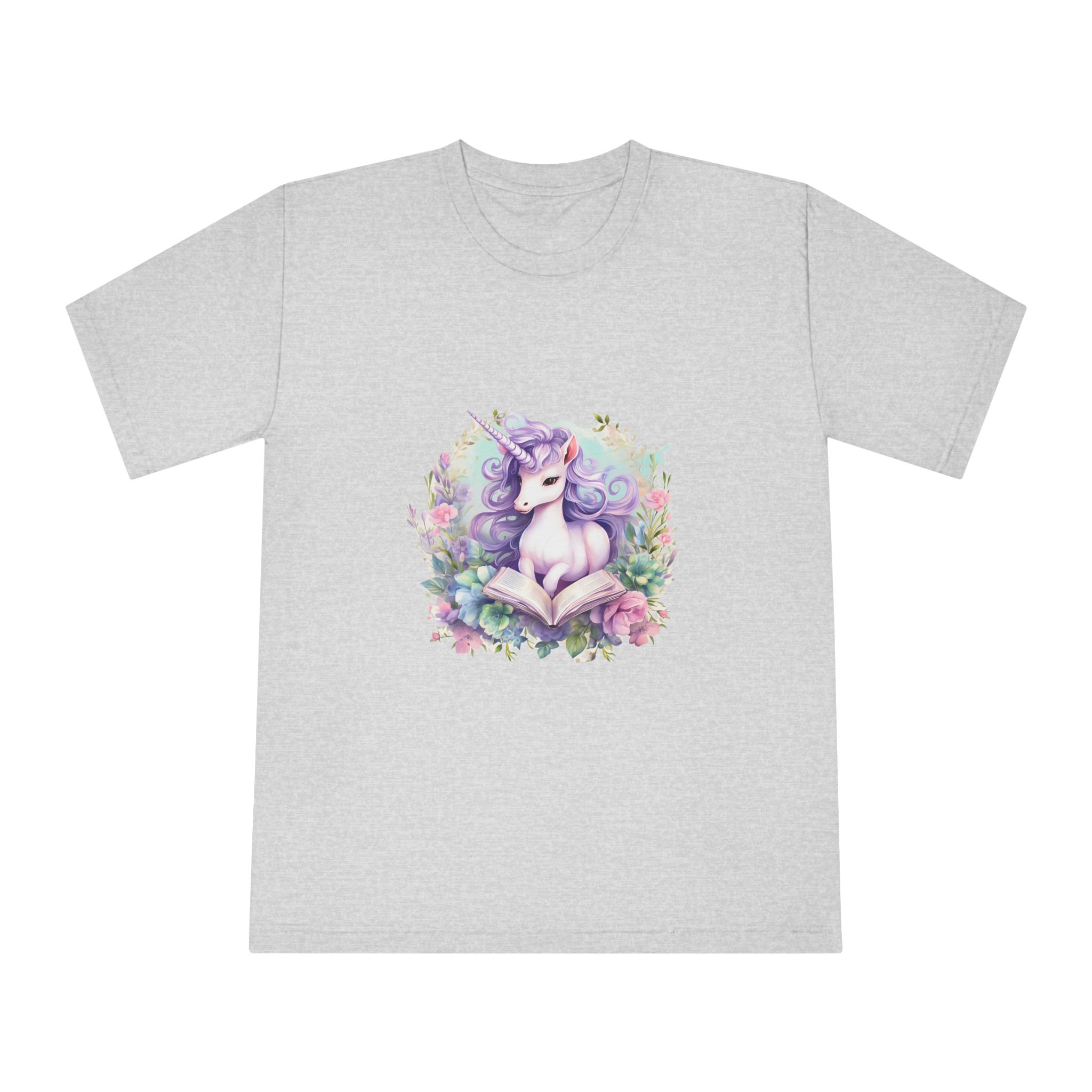 Watercolor Cozy Reading Book Set Hidden Realm Unicorns Fluffy Clipart Tshirt Isolated (1) Unisex Classic Crewneck T Shirt - Image 13