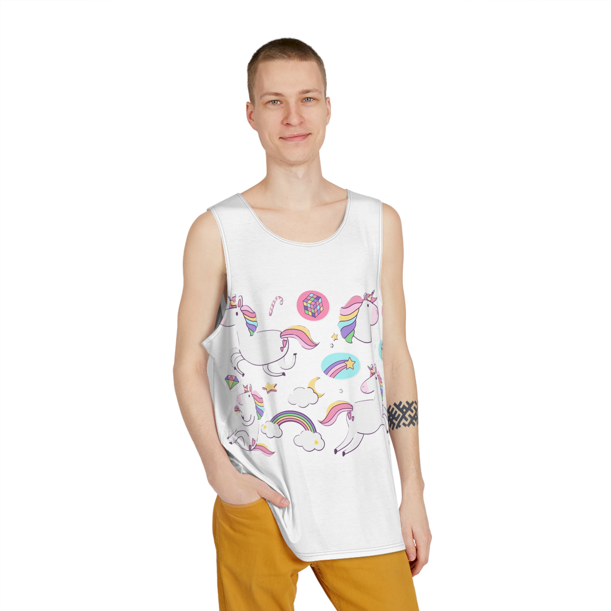 Unicorns 60 Mens Tank Aop - Image 3