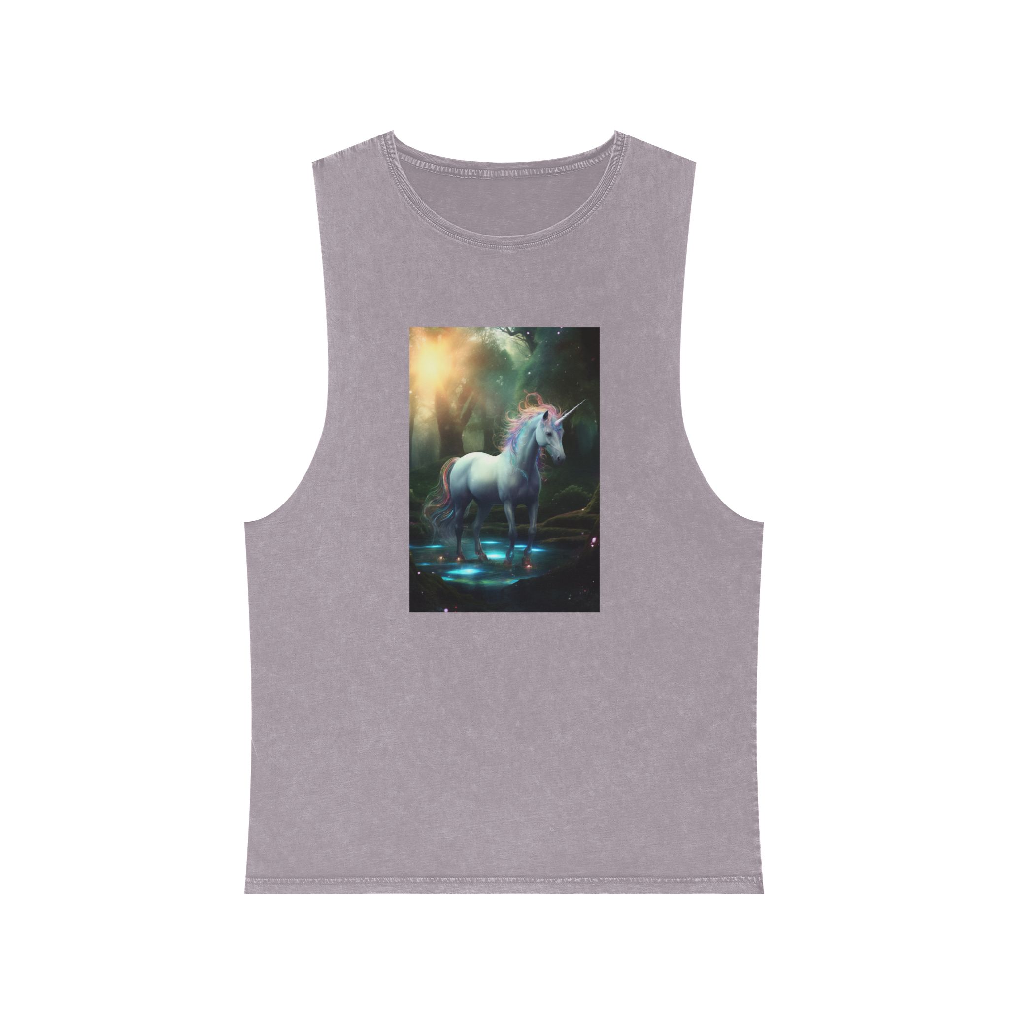 Magical Mythical Unicorn Creature 9 Unisex Stonewash Tank Top - Image 17