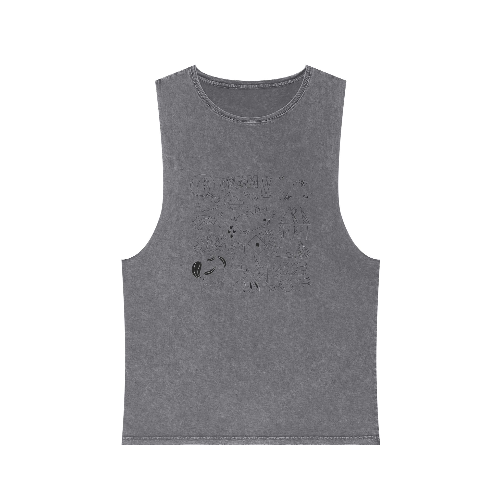 Unicorn V146 Unisex Stonewash Tank Top - Image 9