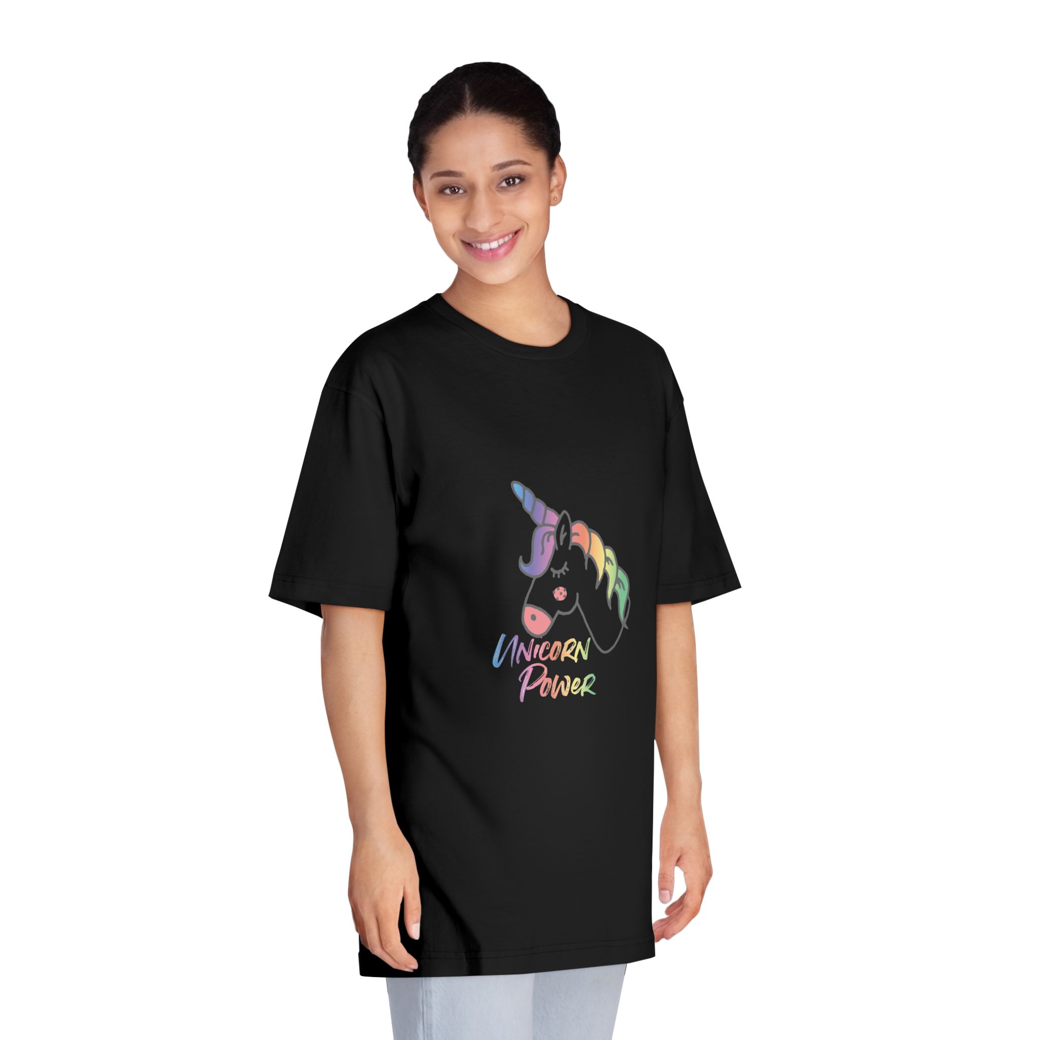 Cute Magical Unicorn Hand Drawn Illustration Unisex Classic Crewneck T Shirt - Image 7