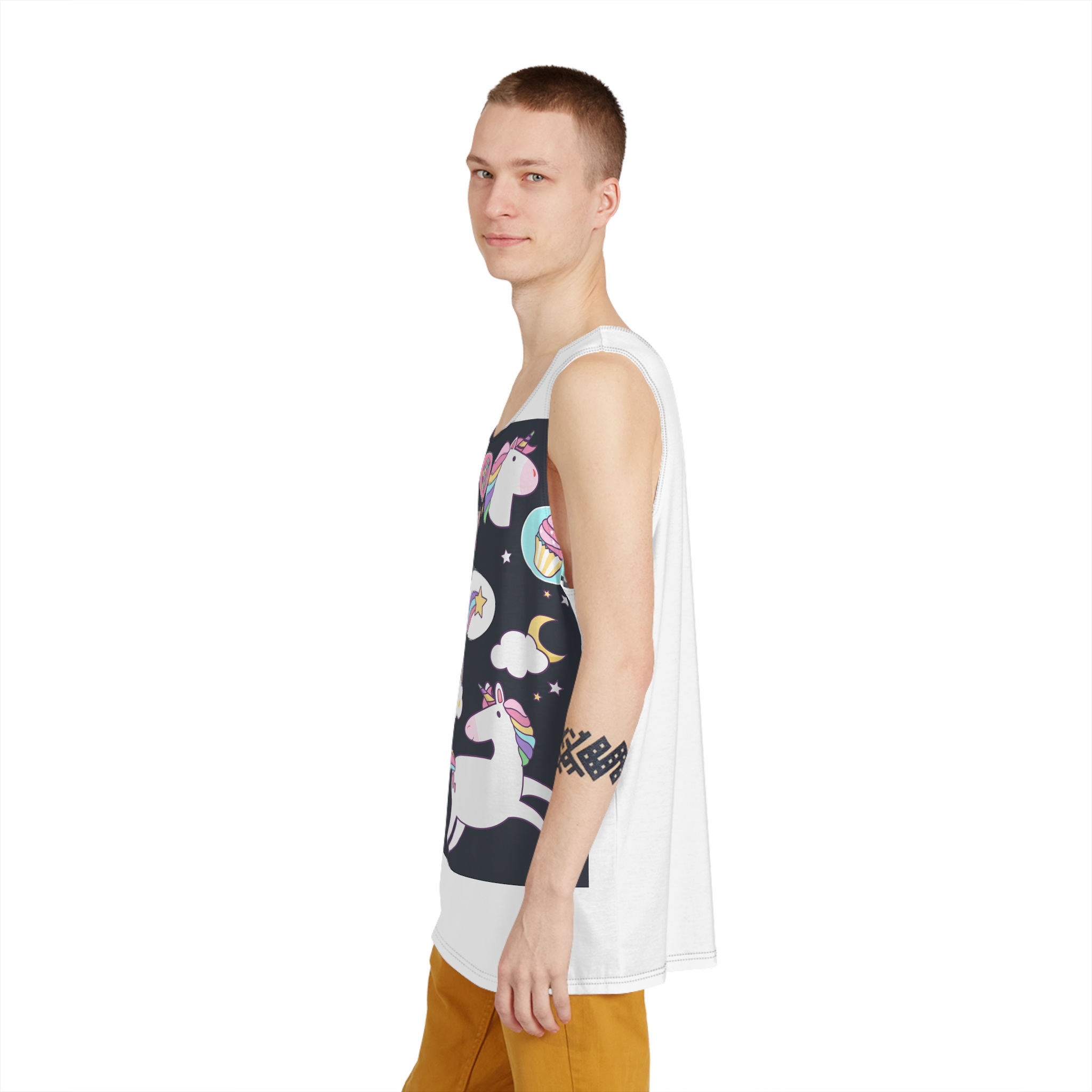 Unicorn V8 Mens Tank Aop