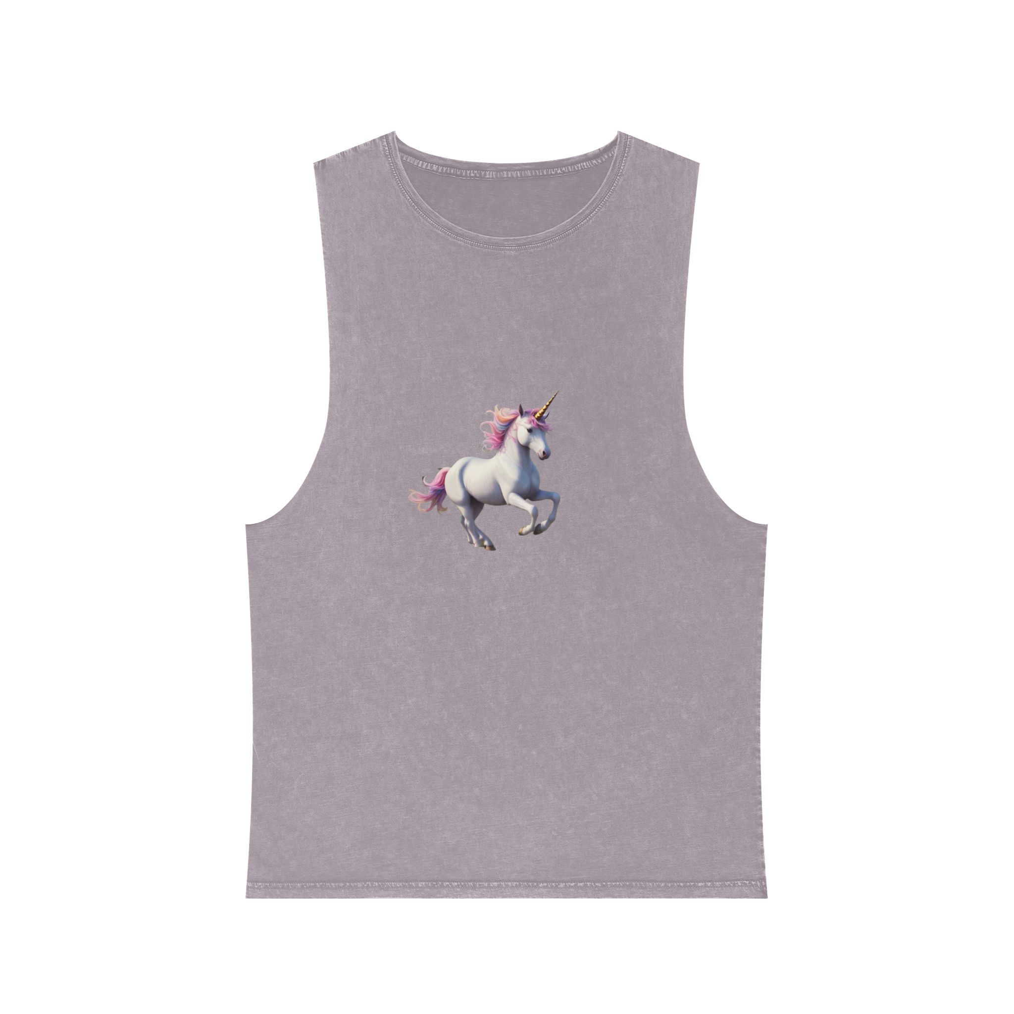 Beautiful Unicorn Running Magical Meadow Unicorn Background Images Whimsical Unicorn (85) Unisex Stonewash Tank Top - Image 17