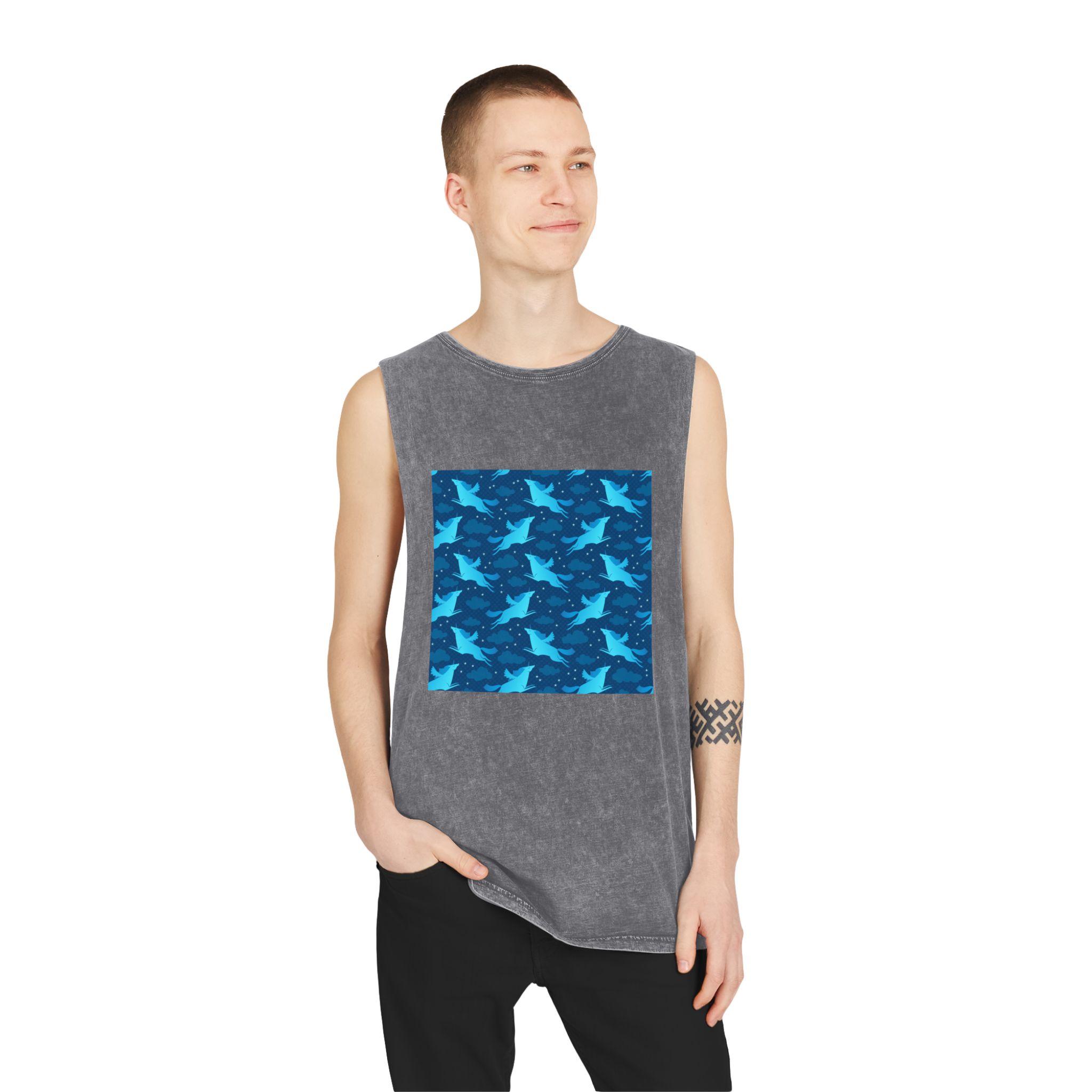 Unicorn V510 Unisex Stonewash Tank Top - Image 11