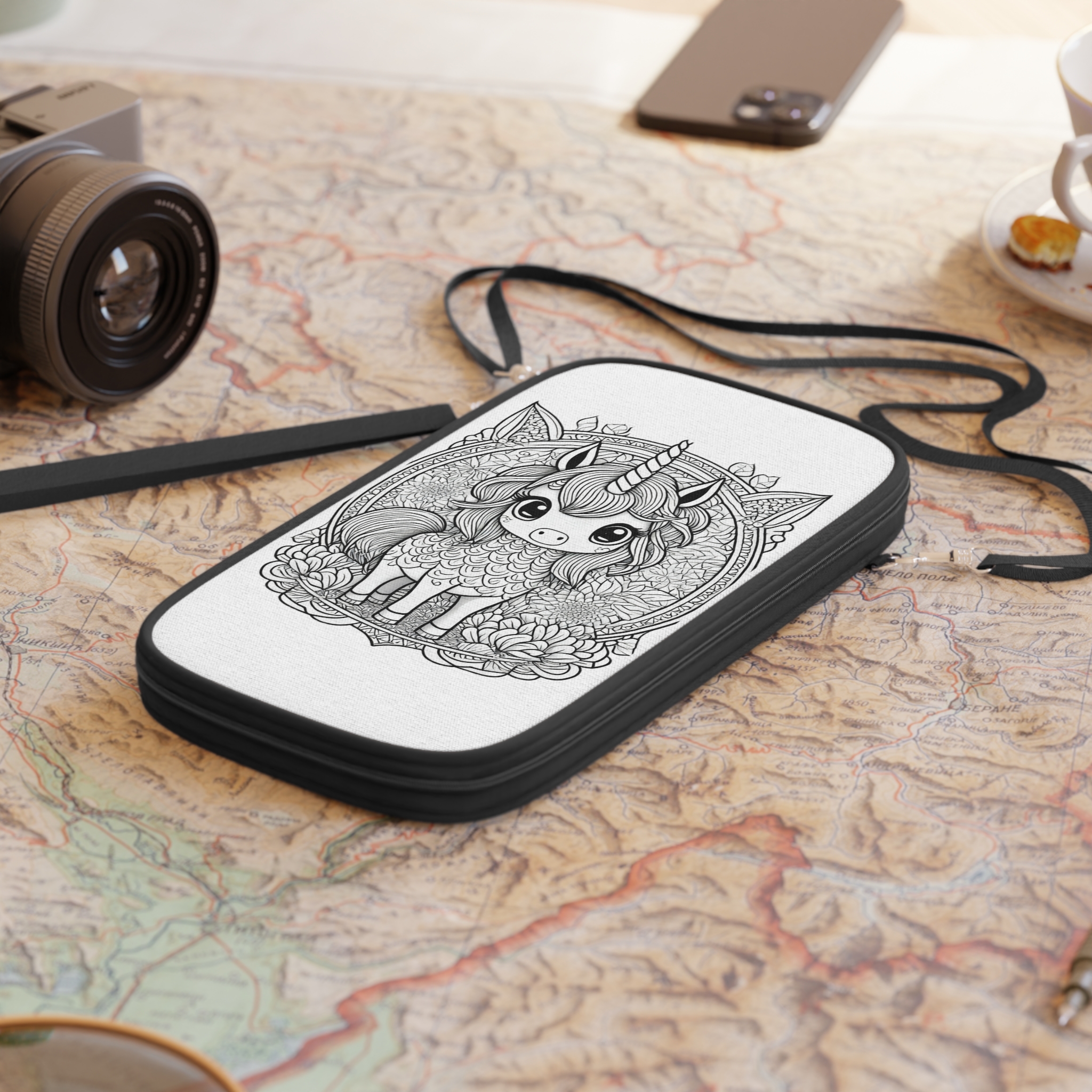 Kids Coloring Fun With Unicorns Passport Wallet - Image 4