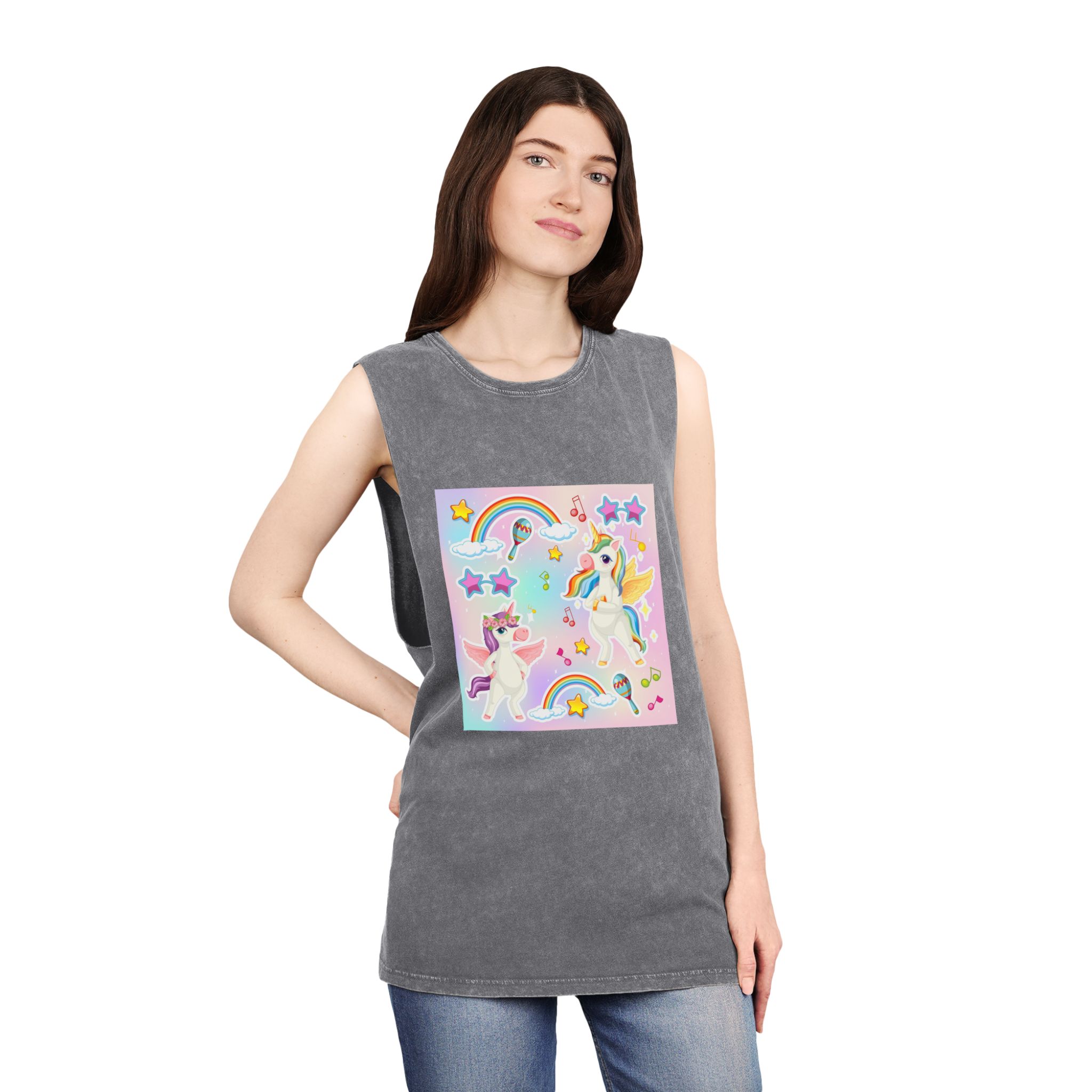Unicorn V460 Unisex Stonewash Tank Top - Image 12