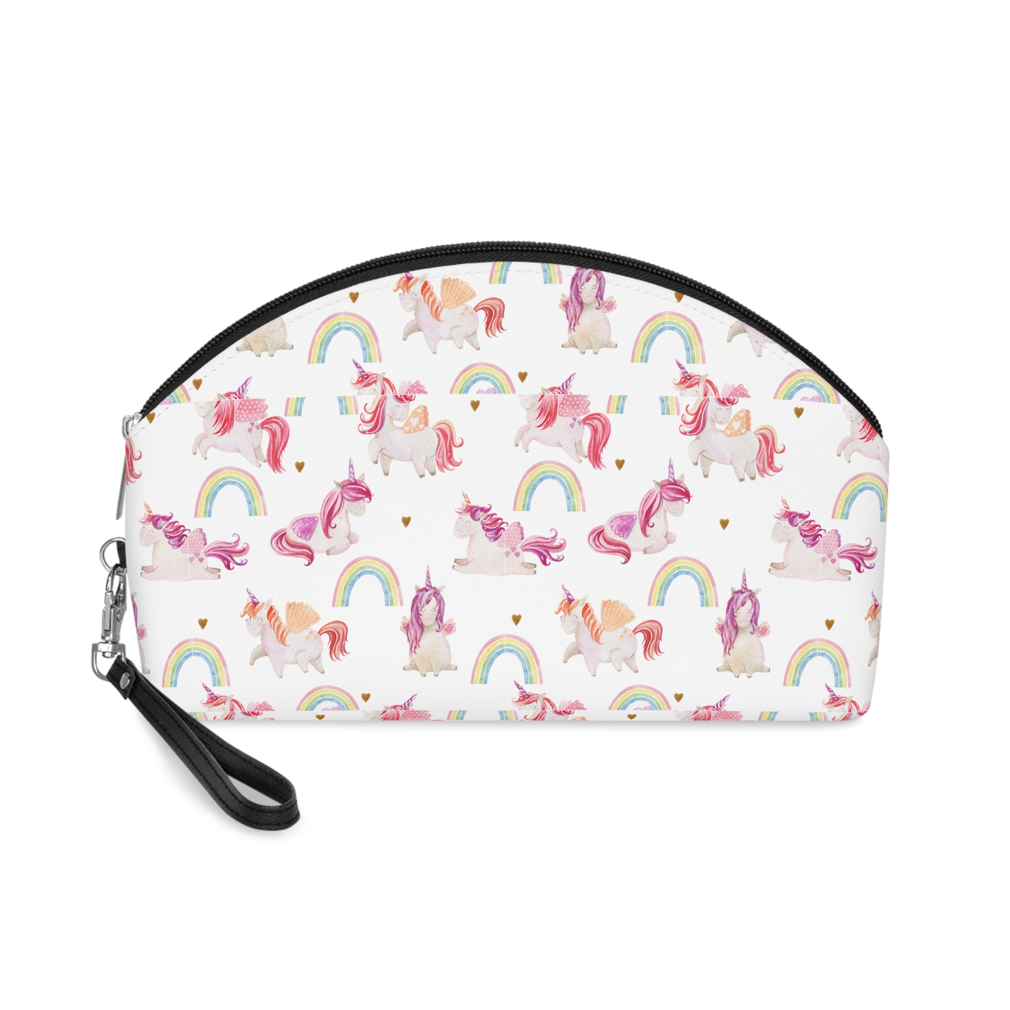 Watercolor Unicorns Seamless Pattern Magical Fantasy Character Fotor Bg Remover 20231203171217 Makeup Bag