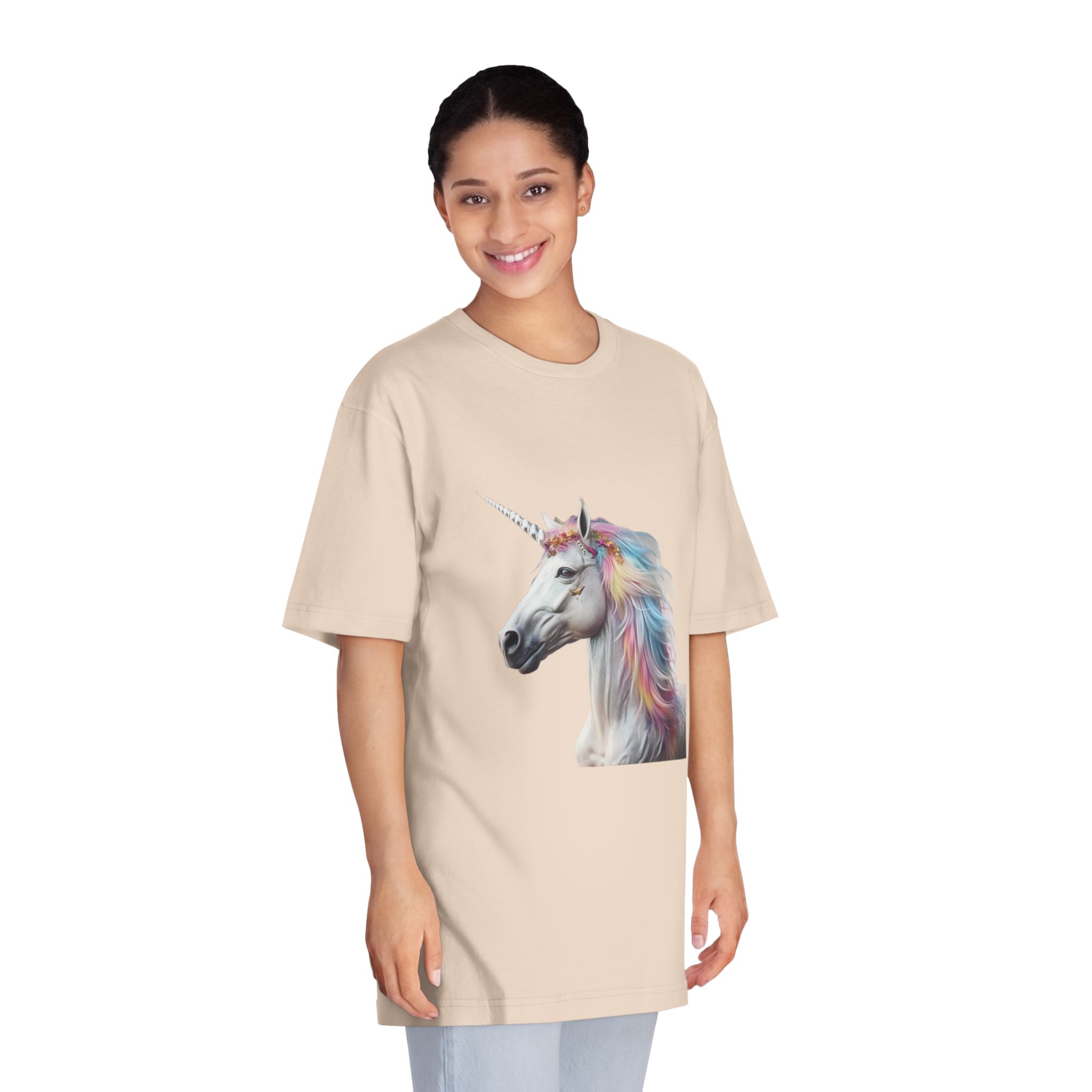 Colorful 3d Mythical Unicorn (3) Unisex Classic Crewneck T Shirt - Image 11