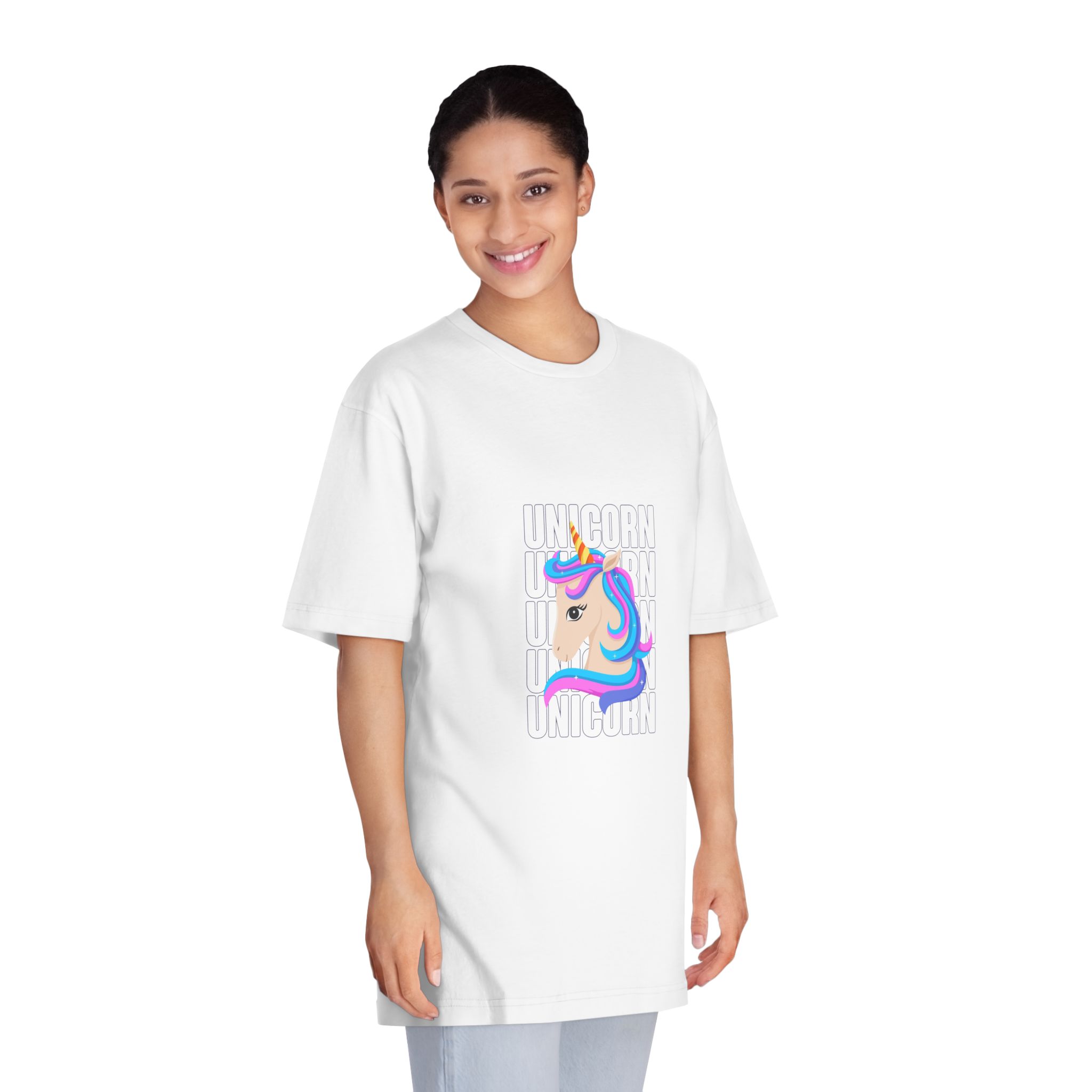 Cute Unicorn Unisex Classic Crewneck T Shirt - Image 3