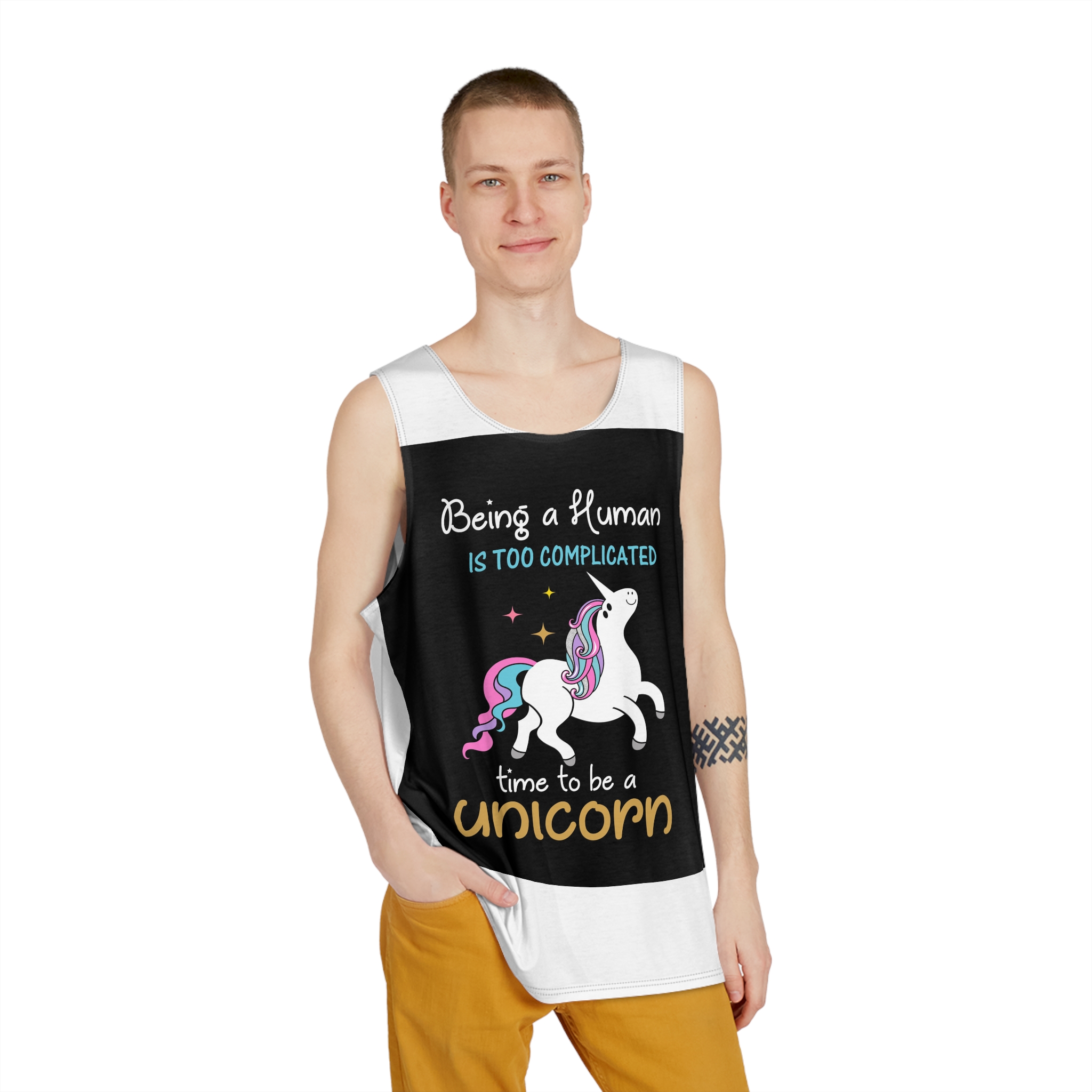 Unicorn 1 2 Mens Tank Aop - Image 3