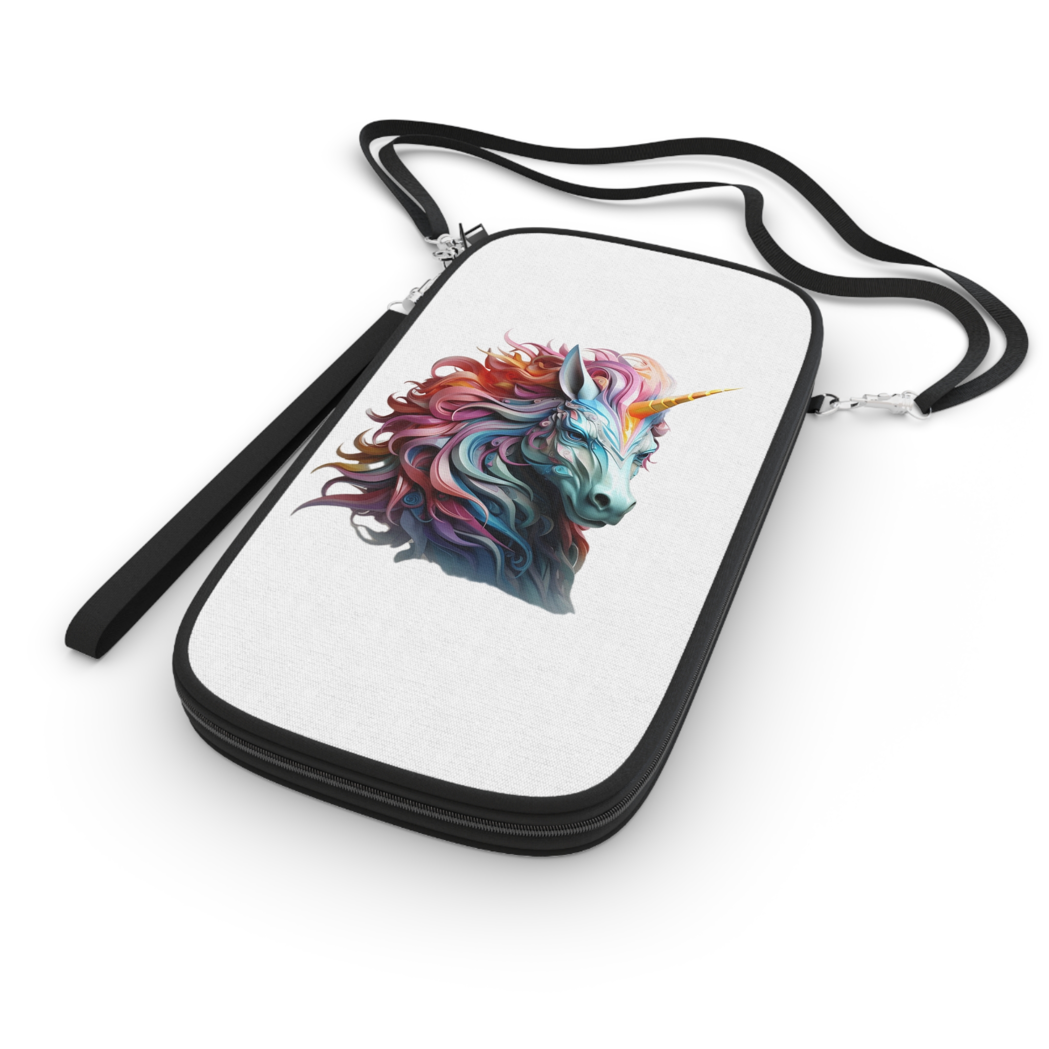 Colorful 3d Unicorn With Colorful Mane Passport Wallet - Image 3