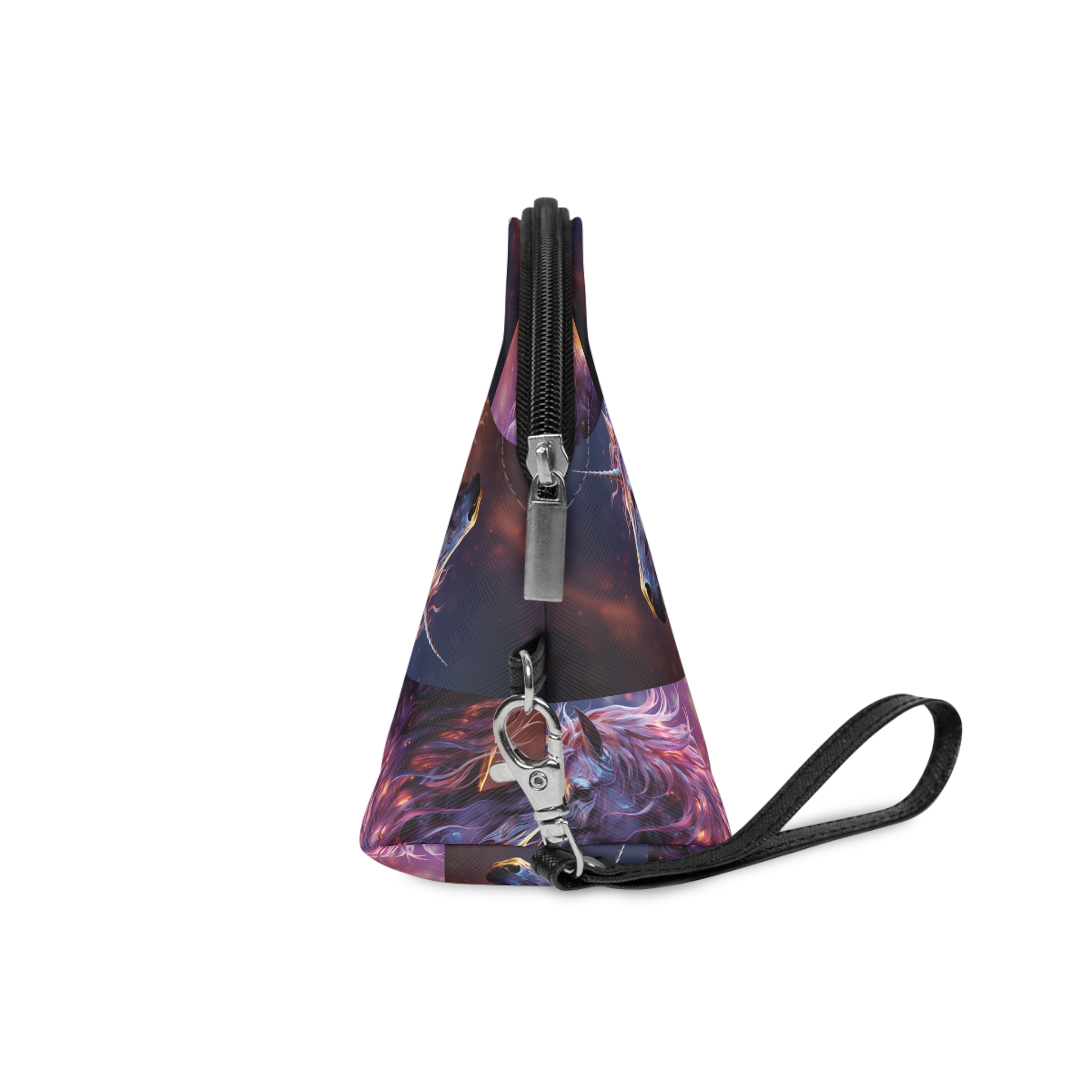 Pink 3d Mythical Unicorn With Lights Mane (1) Makeup Bag - Image 3